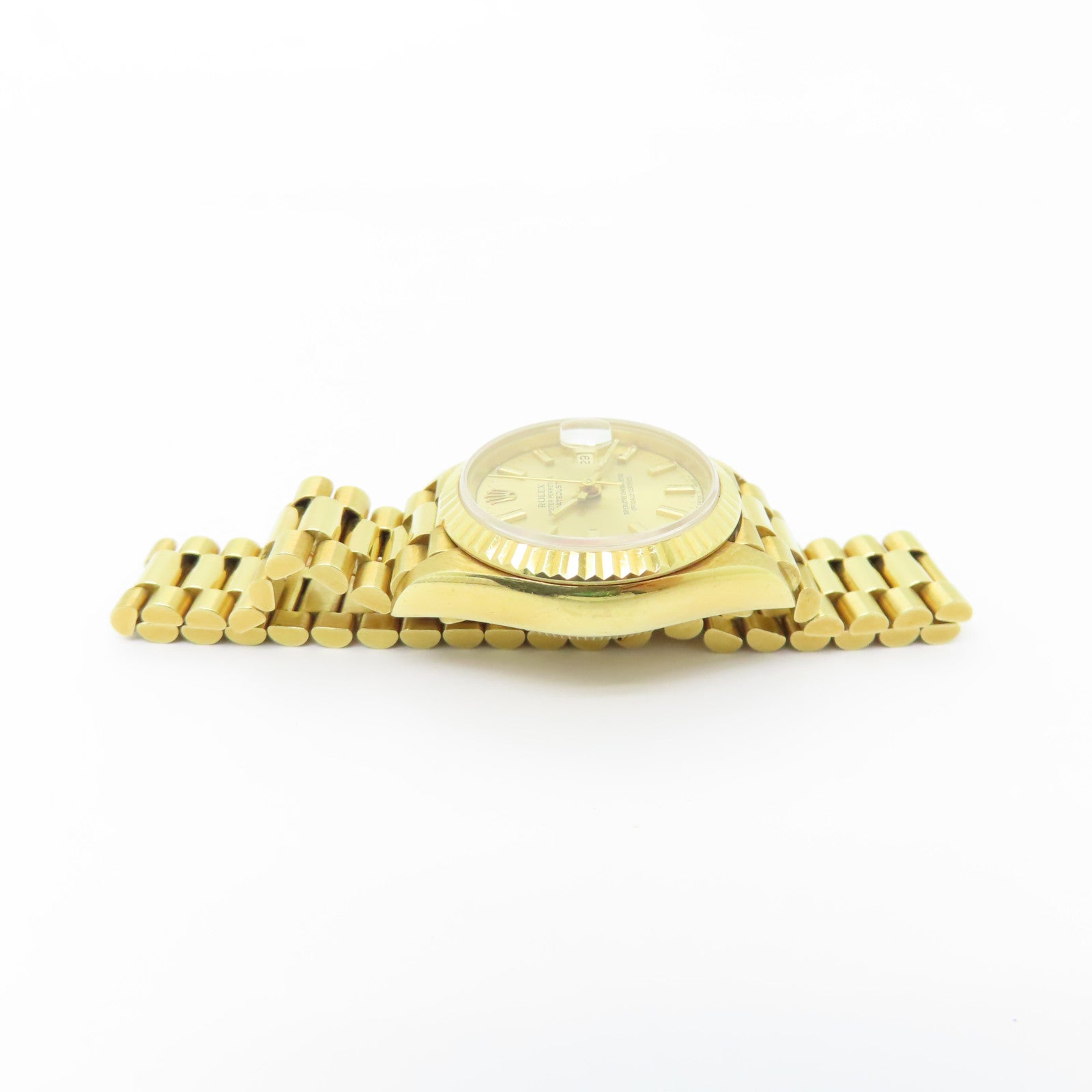 ROLEX Datejust 18K黄金手錶自動機芯金色