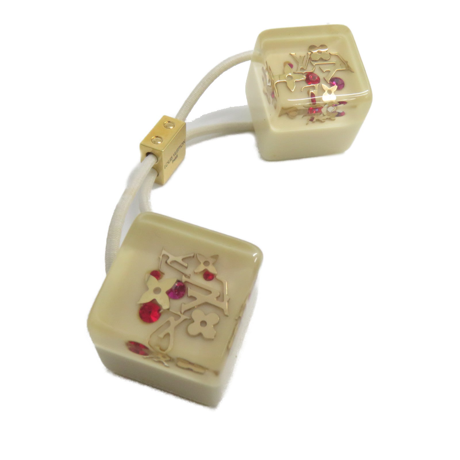 🕚限時優惠🕚LOUIS VUITTON PVC Hair Cube髮圈白色/紅色