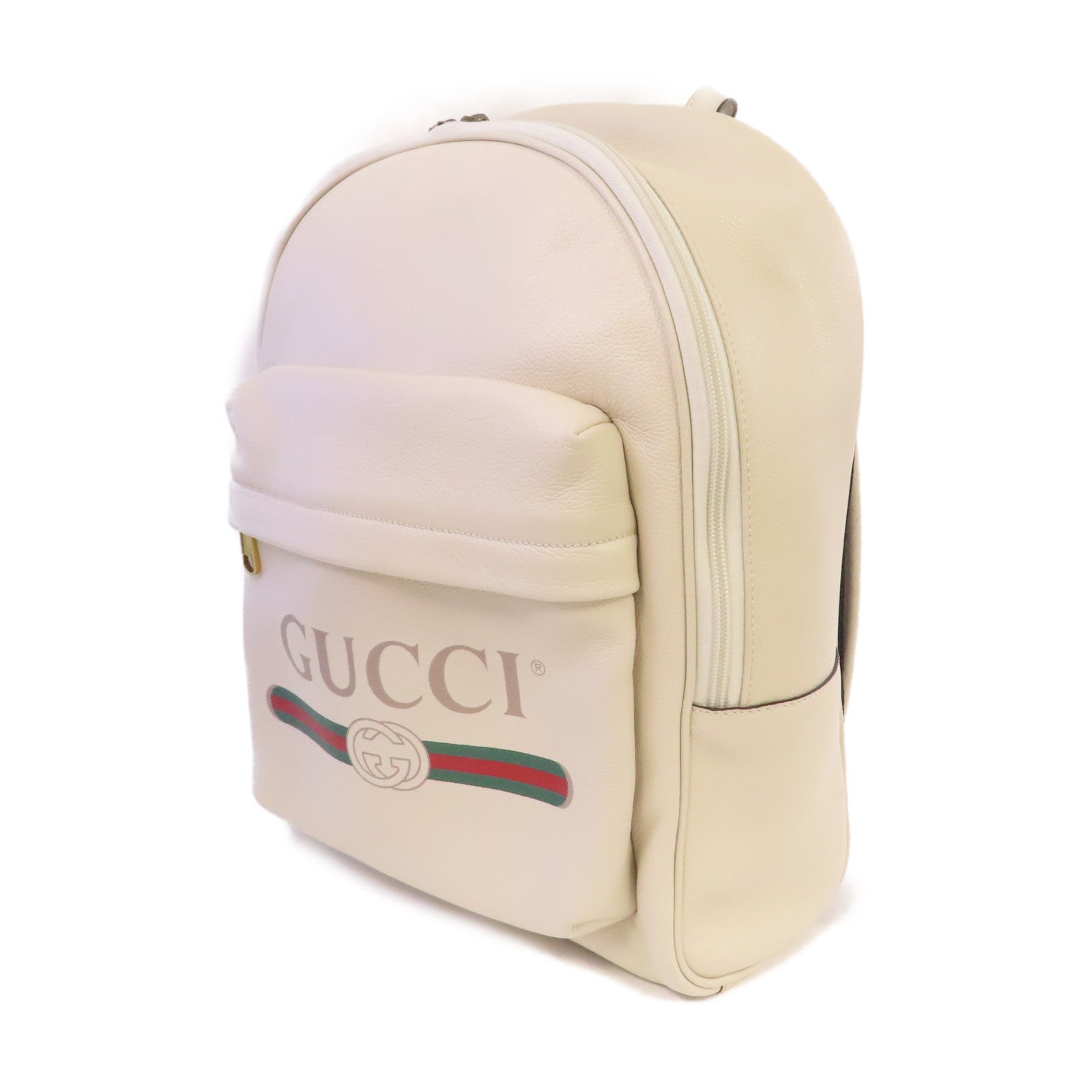 GUCCI 牛皮皮革Backpack背包米白色