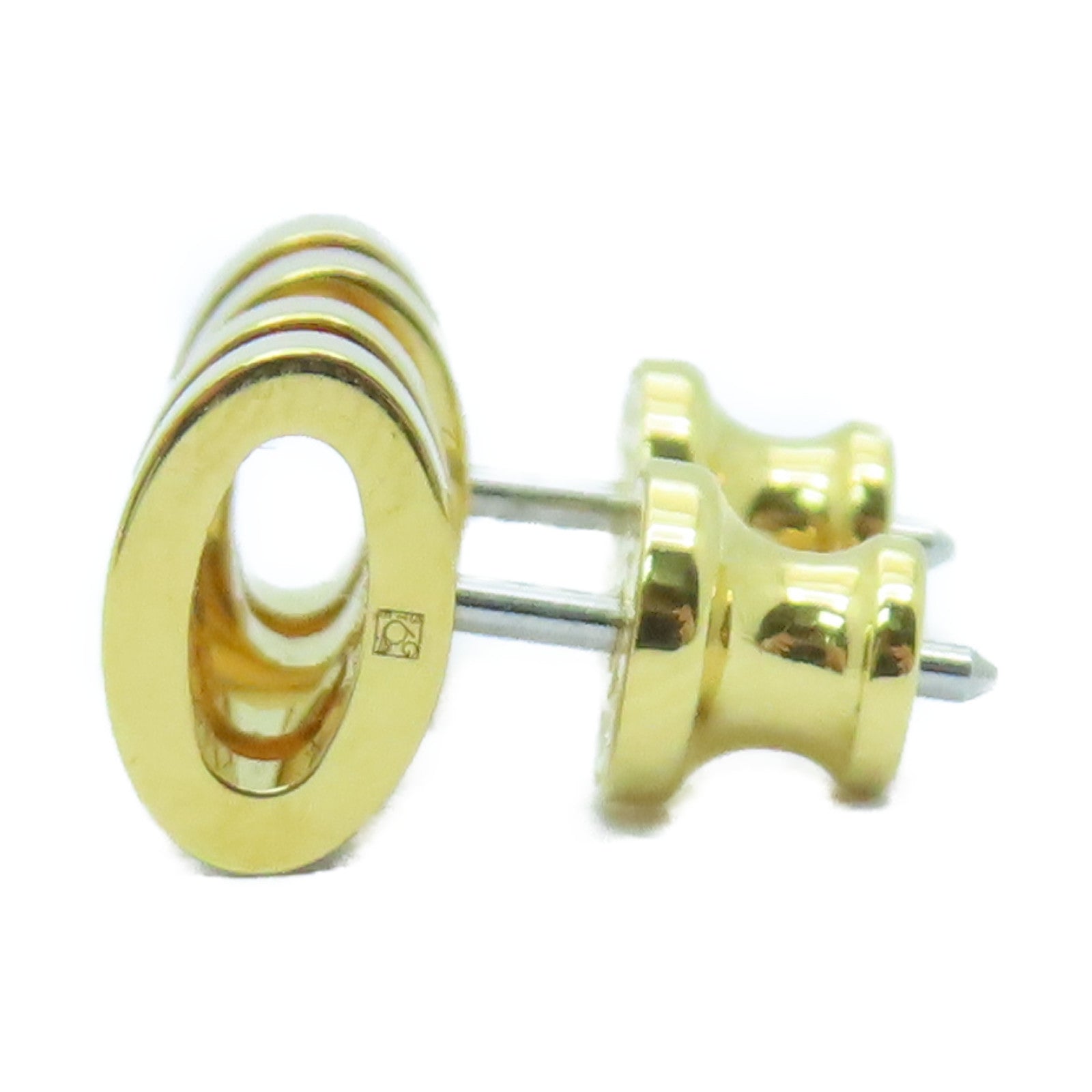 HERMES 金屬Mini Pop H Earrings耳環奶茶色/金色