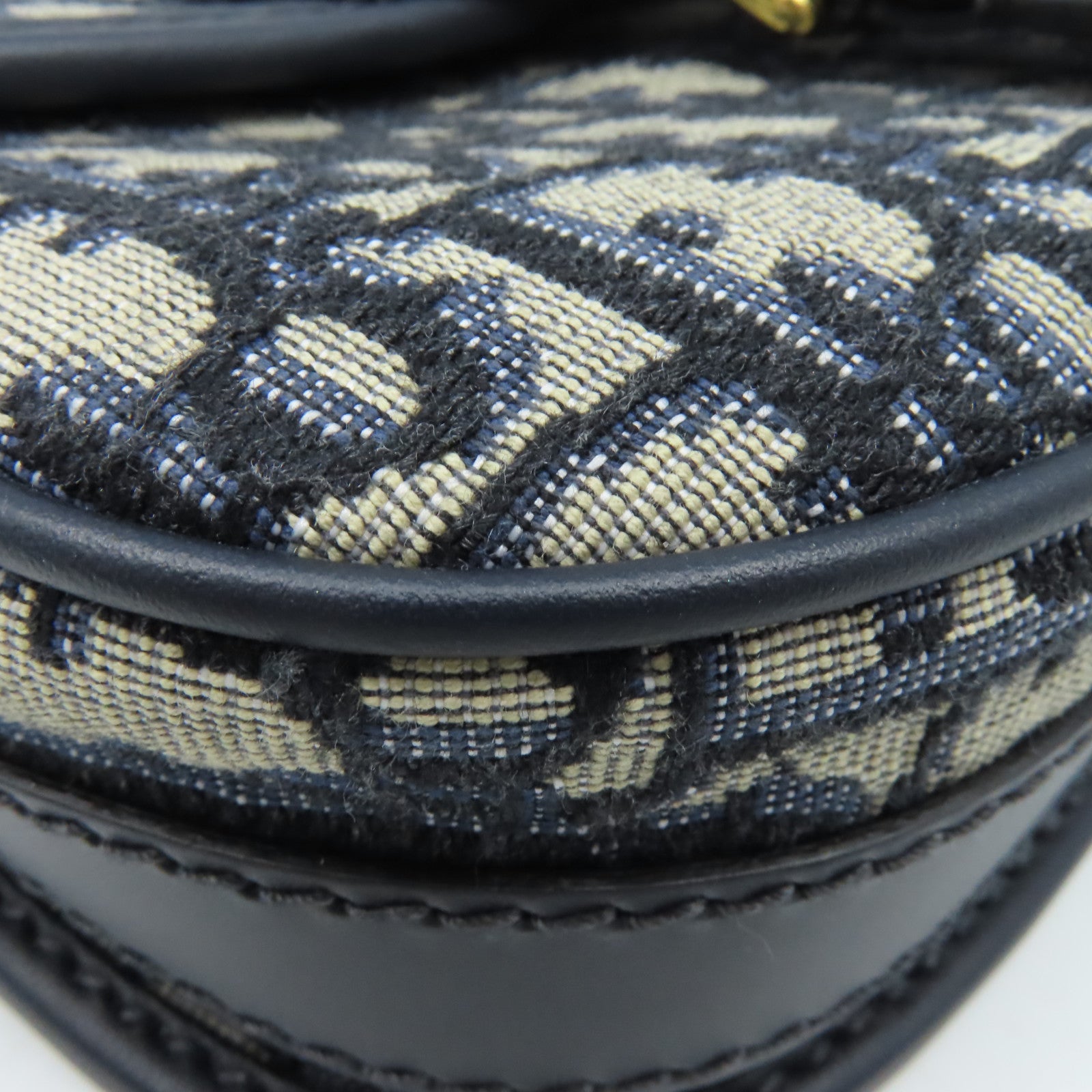 Dior 帆布Bobby Small Chain Shoulder Bag金扣鏈帶肩背袋寶藍色