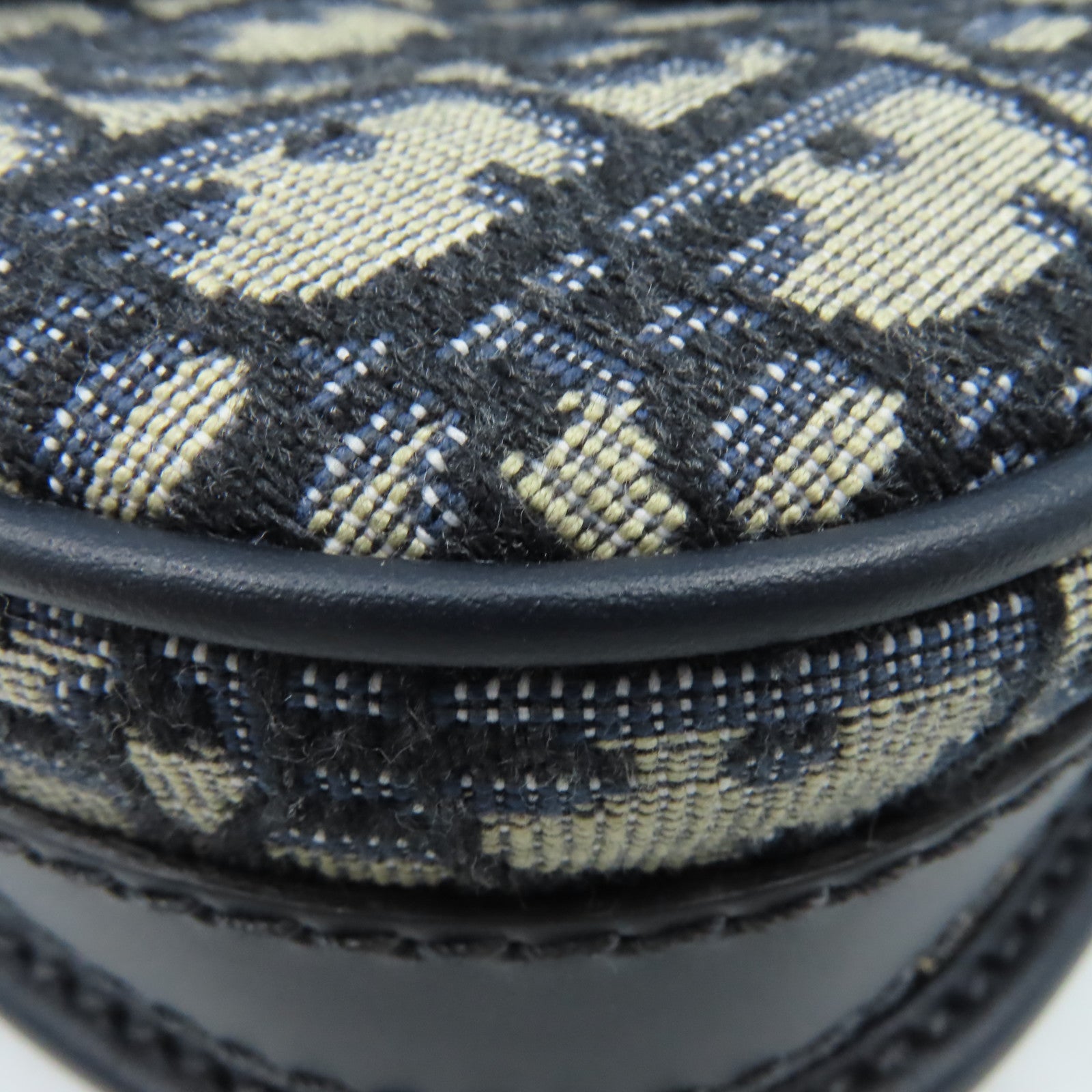 Dior 帆布Bobby Small Chain Shoulder Bag金扣鏈帶肩背袋寶藍色