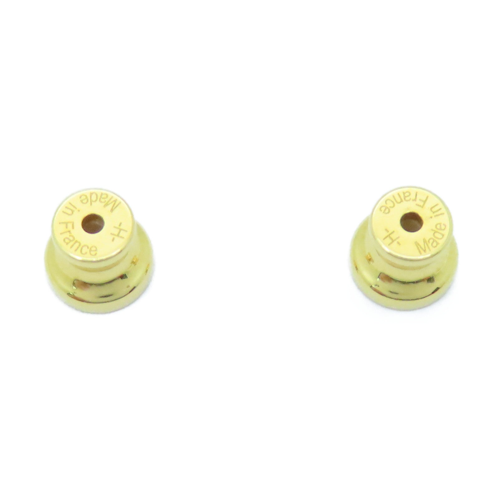 HERMES 金屬Mini Pop H Earrings耳環奶茶色/金色