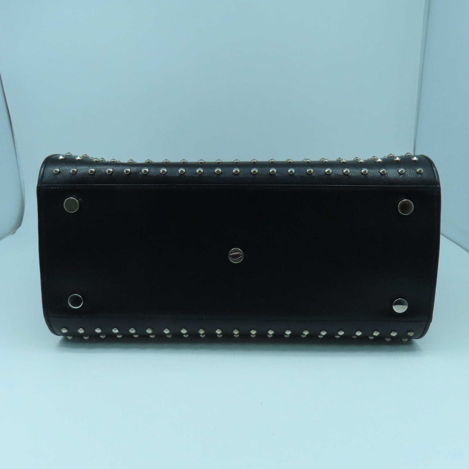 SAINT LAURENT 牛皮皮革Studs Sac de Jour Bag銀扣手挽肩背兩用袋黑色