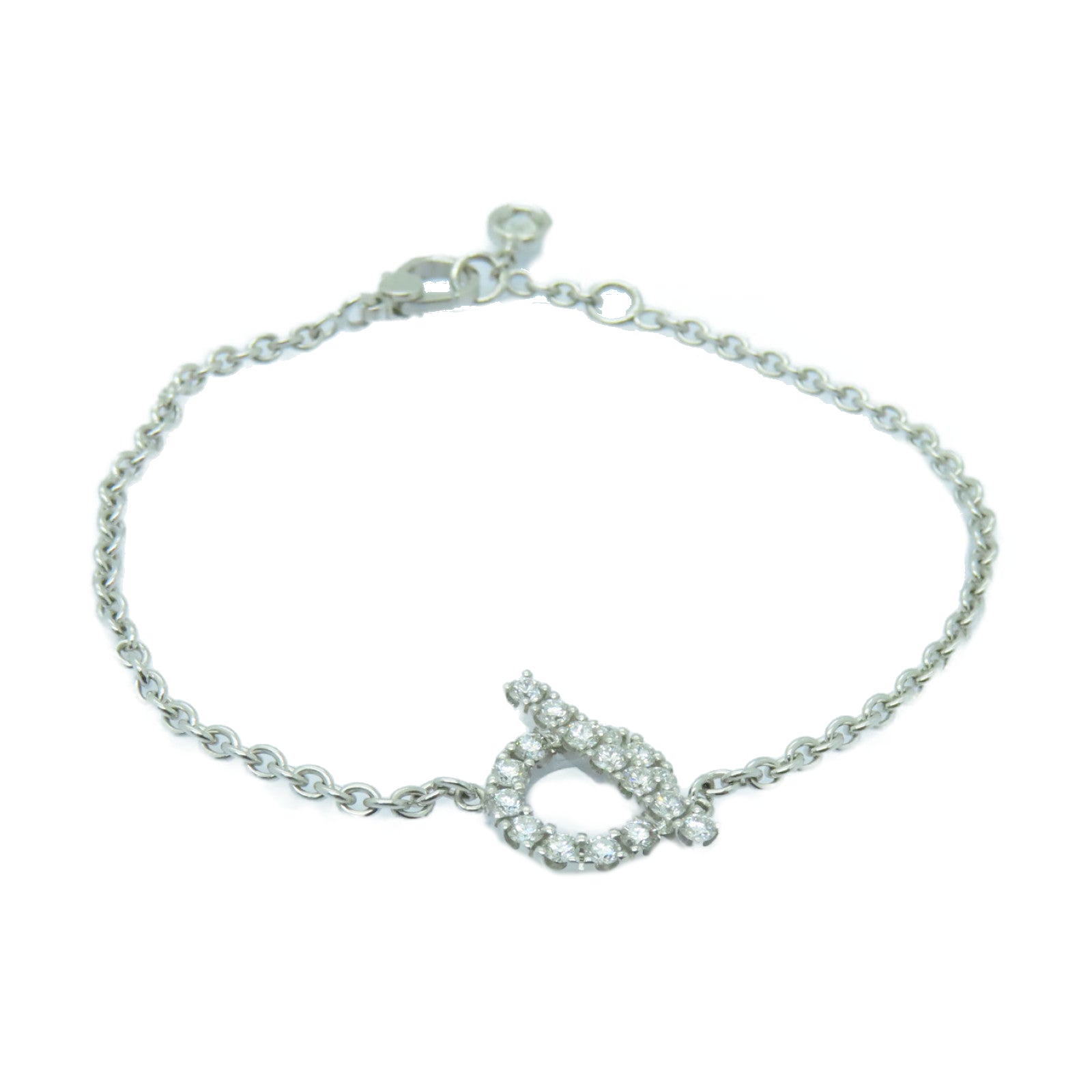 HERMES 18K白金Finesse Bracelet 0.55ct鑽石手鏈