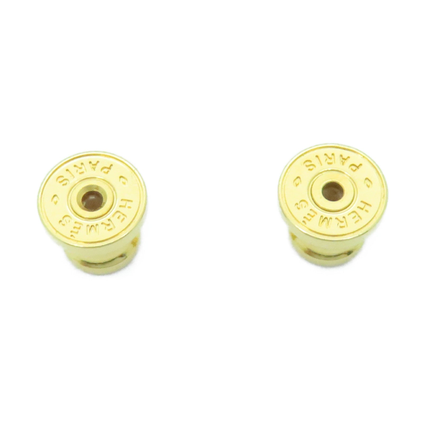 HERMES 金屬Mini Pop H Earrings耳環奶茶色/金色