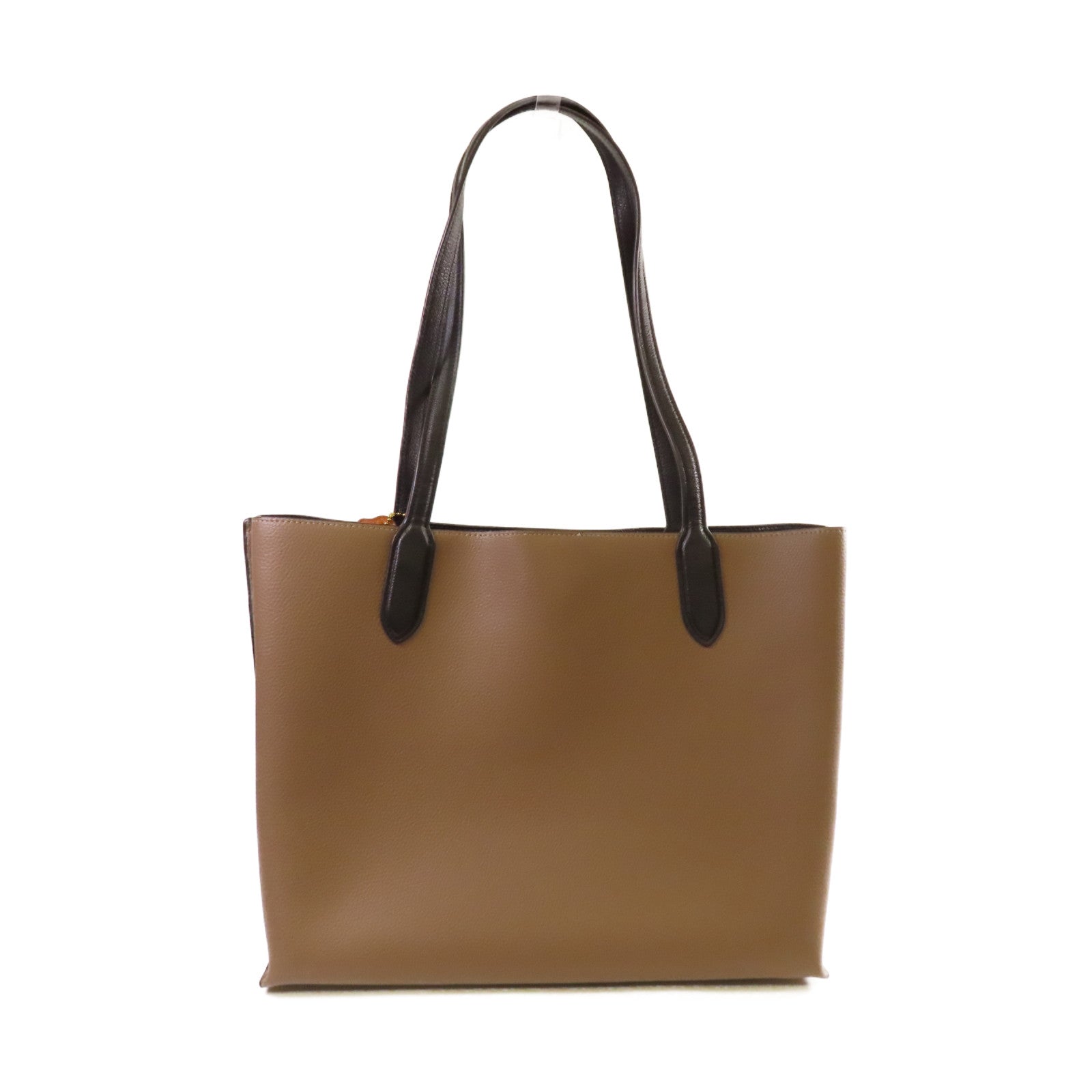 COACH 牛皮皮革Shoulder Bag金扣肩背袋啡色