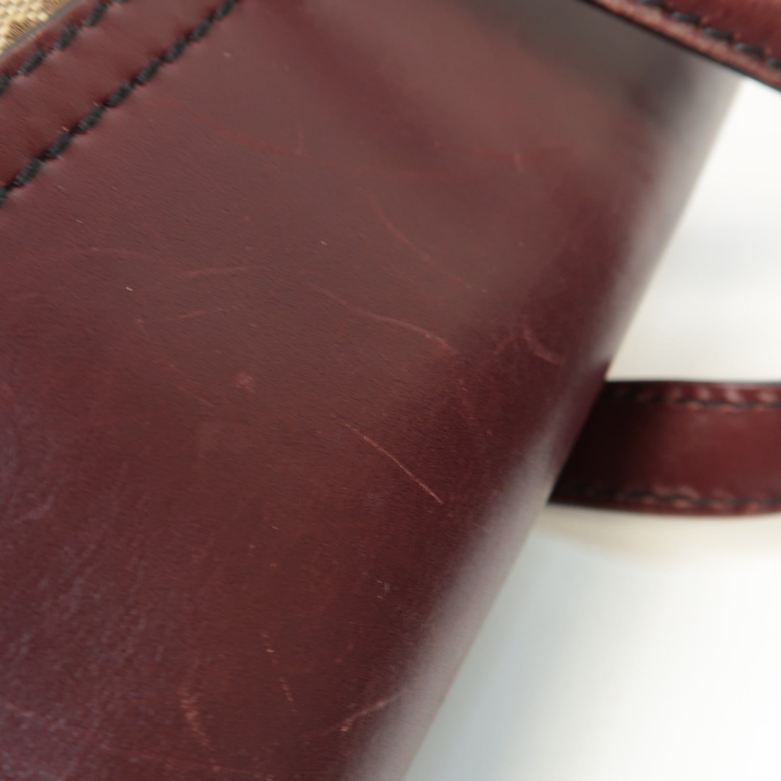 GUCCI 帆布Shoulder Bag金扣肩背袋棕色