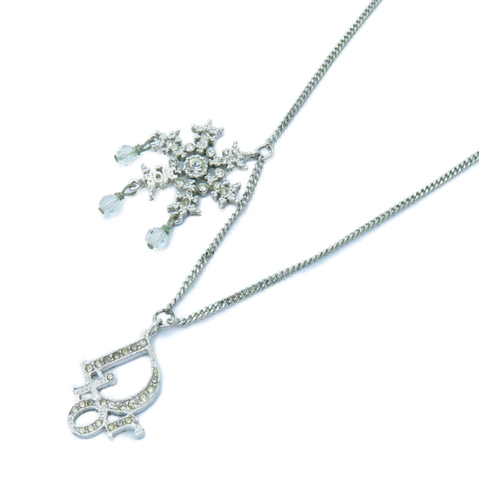Dior 金屬Snow Necklace項鍊銀色