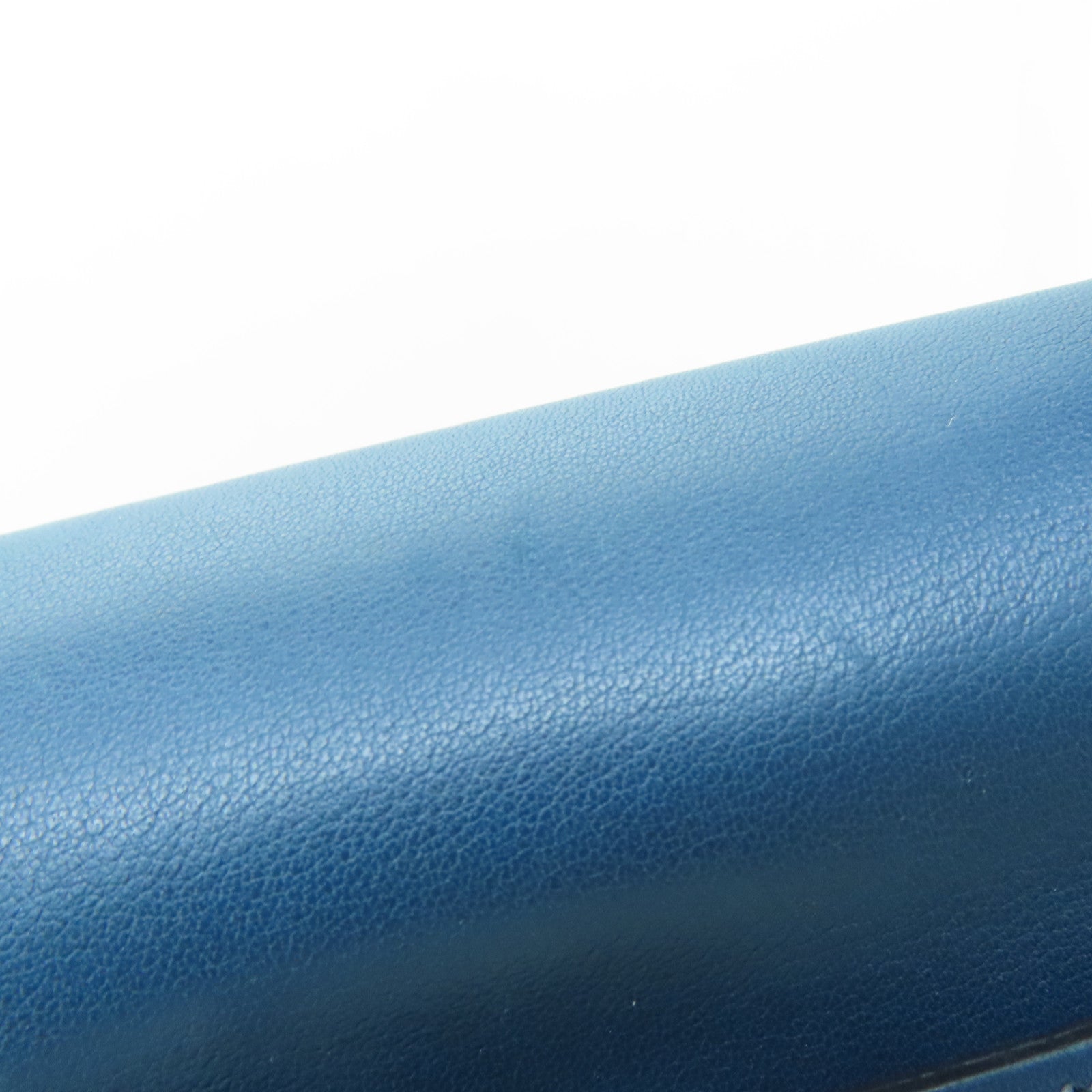 HERMES Swift leather Kelly 32 silver buckle handle shoulder bag dark blue