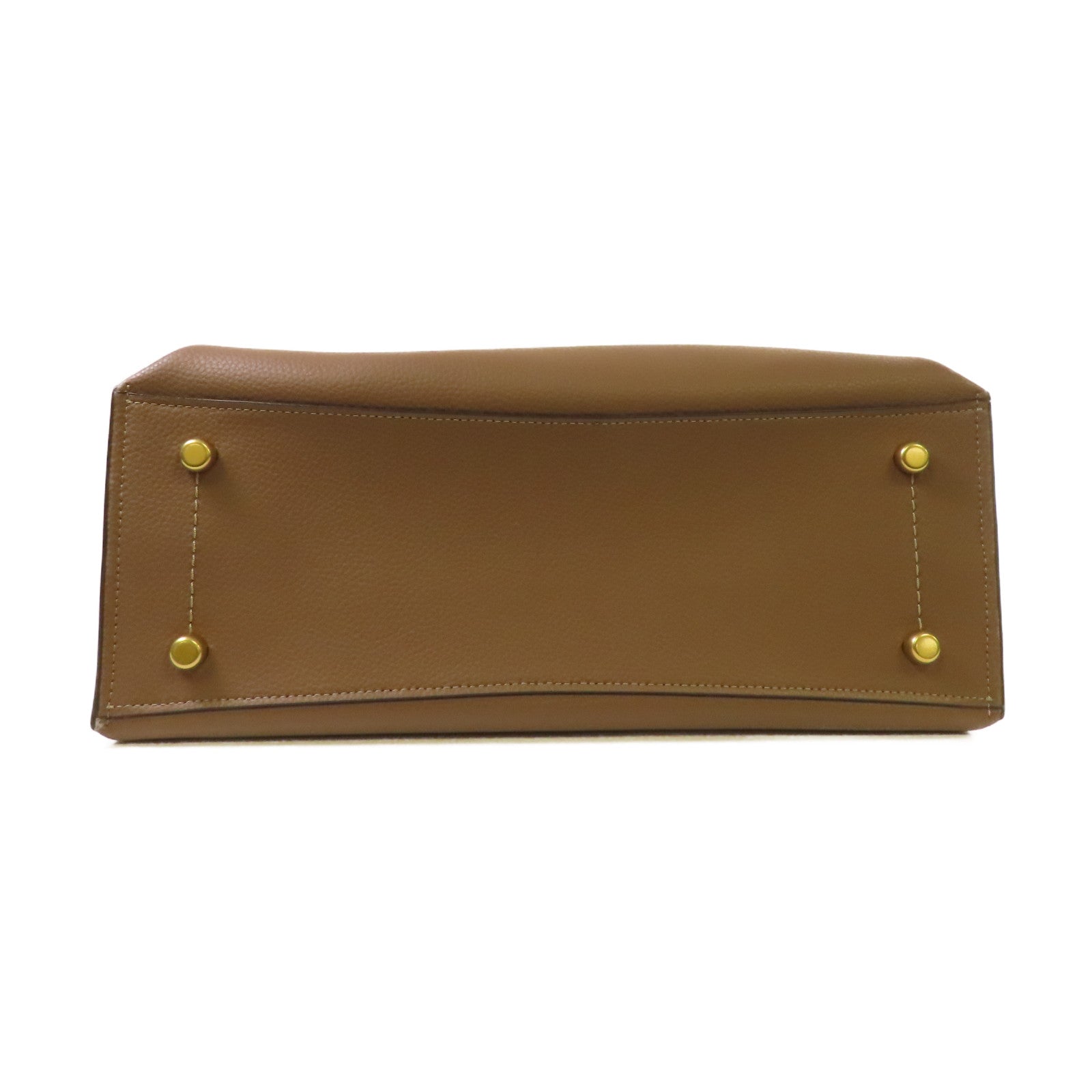 COACH 牛皮皮革Shoulder Bag金扣肩背袋啡色