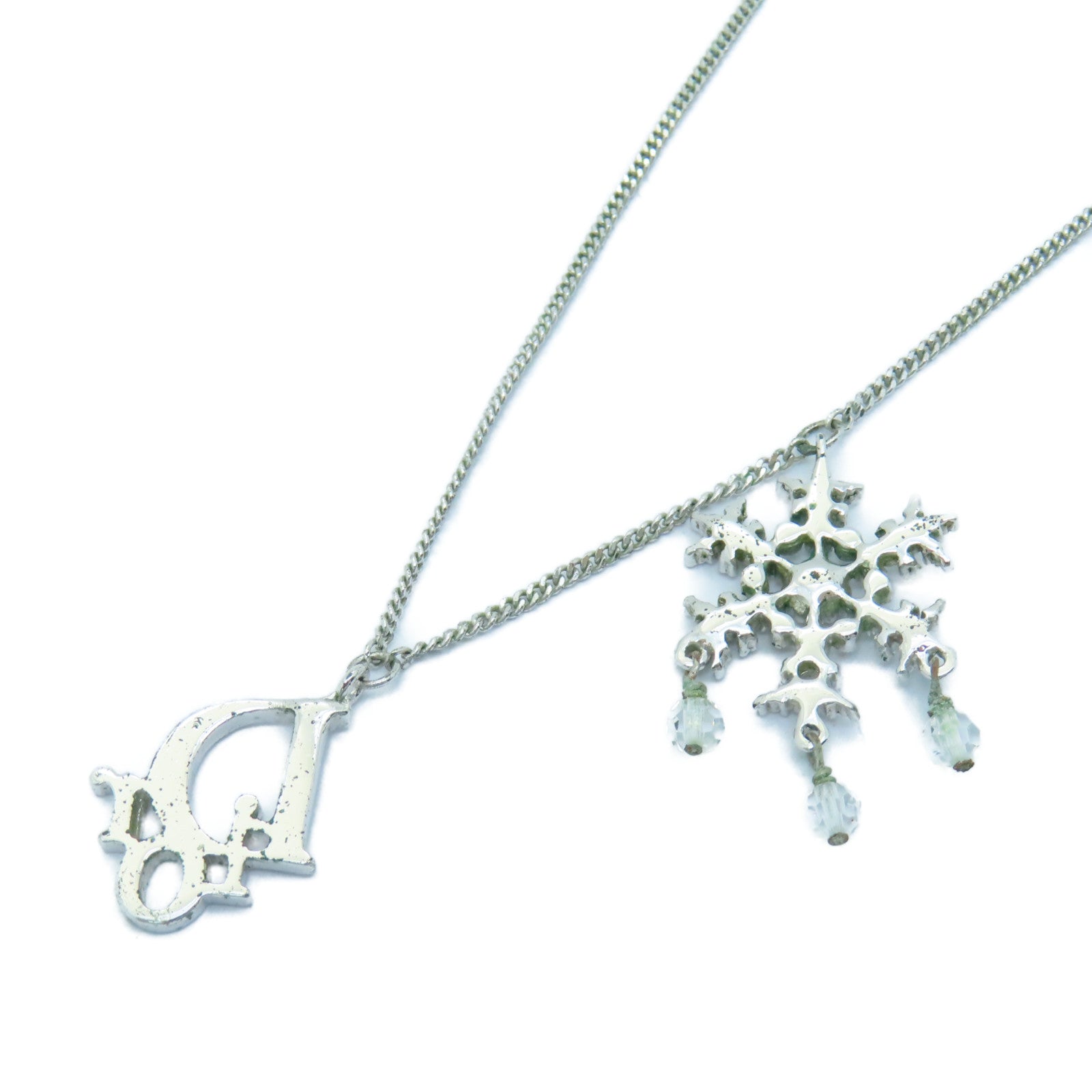 Dior 金屬Snow Necklace項鍊銀色