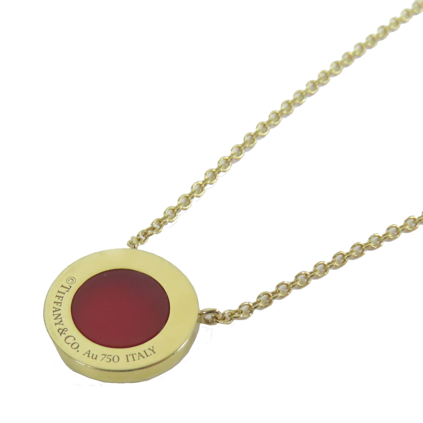 TIFFANY＆CO 18K黃金Necklace項鍊金色/紅色