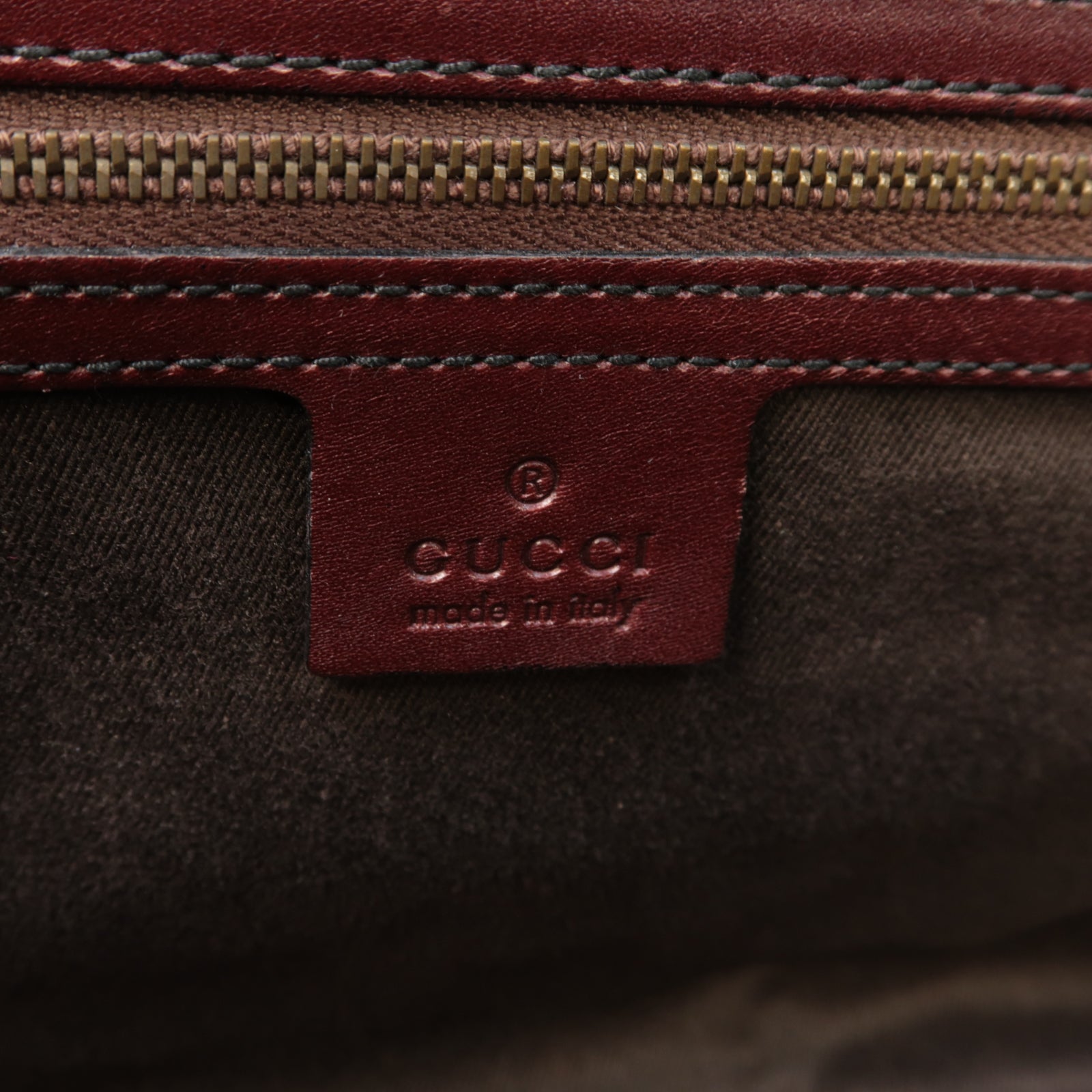 GUCCI 帆布Shoulder Bag金扣肩背袋棕色