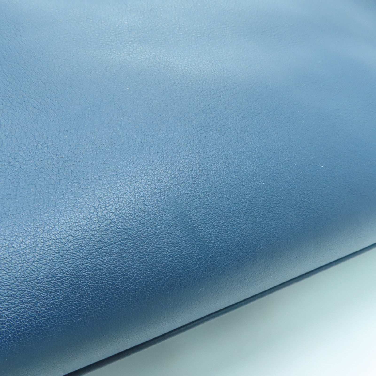 HERMES Swift leather Kelly 32 silver buckle handle shoulder bag dark blue