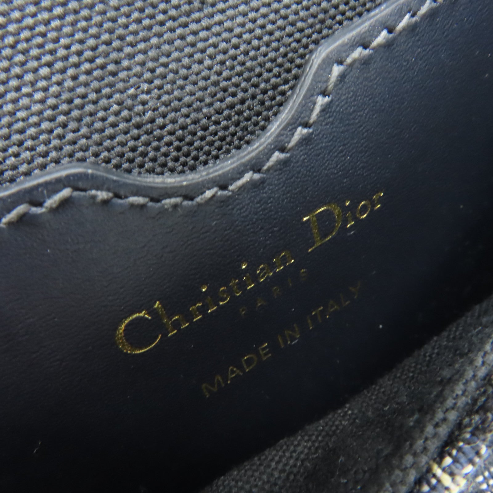 Dior 帆布Bobby Small Chain Shoulder Bag金扣鏈帶肩背袋寶藍色