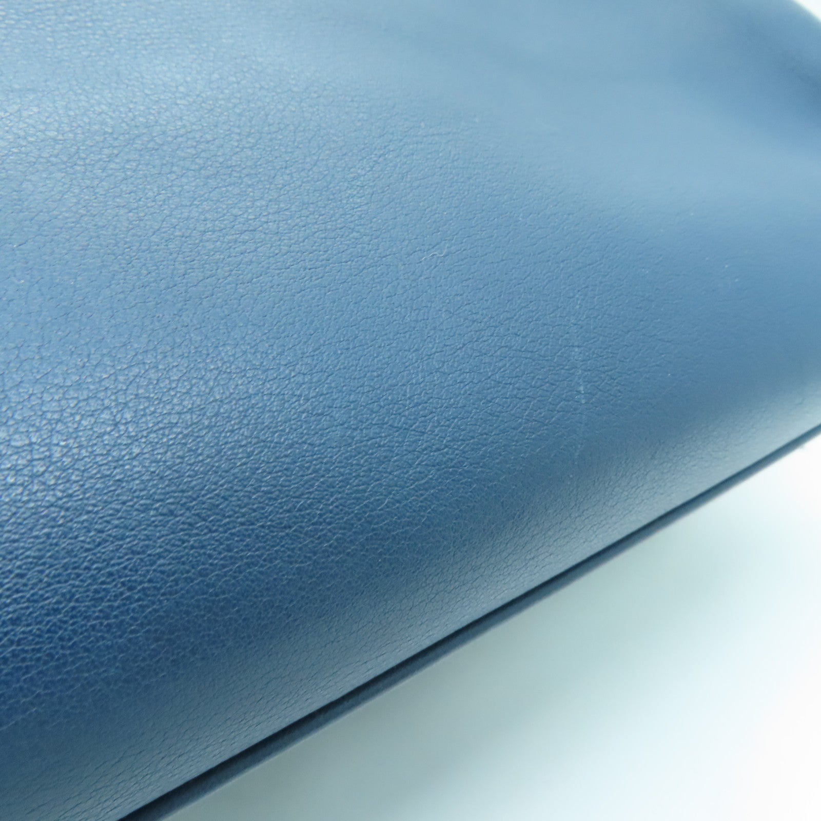 HERMES Swift leather Kelly 32 silver buckle handle shoulder bag dark blue