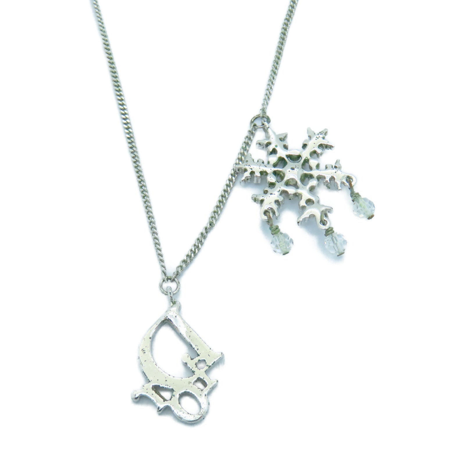 Dior 金屬Snow Necklace項鍊銀色