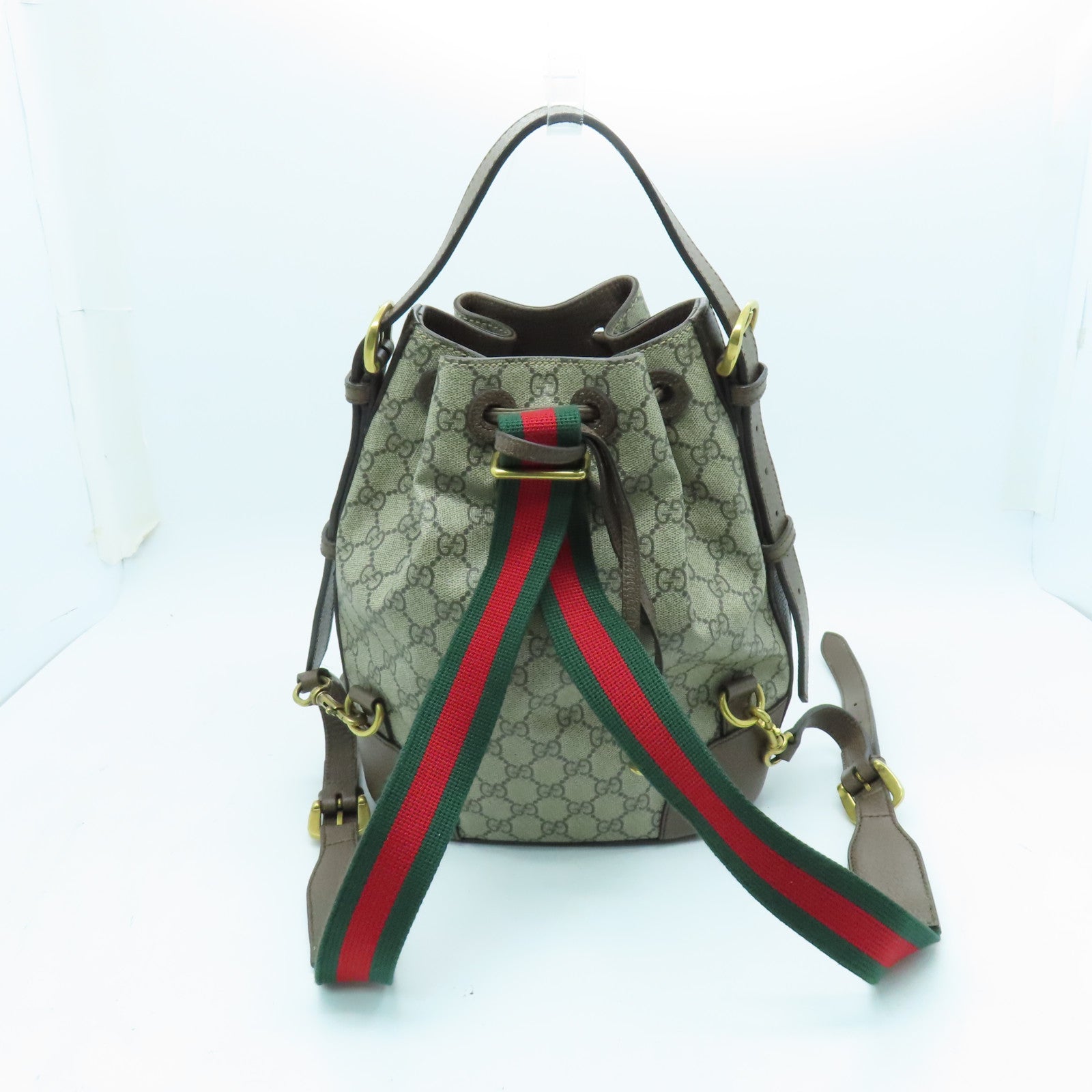 Black GG coated-canvas backpack, Gucci