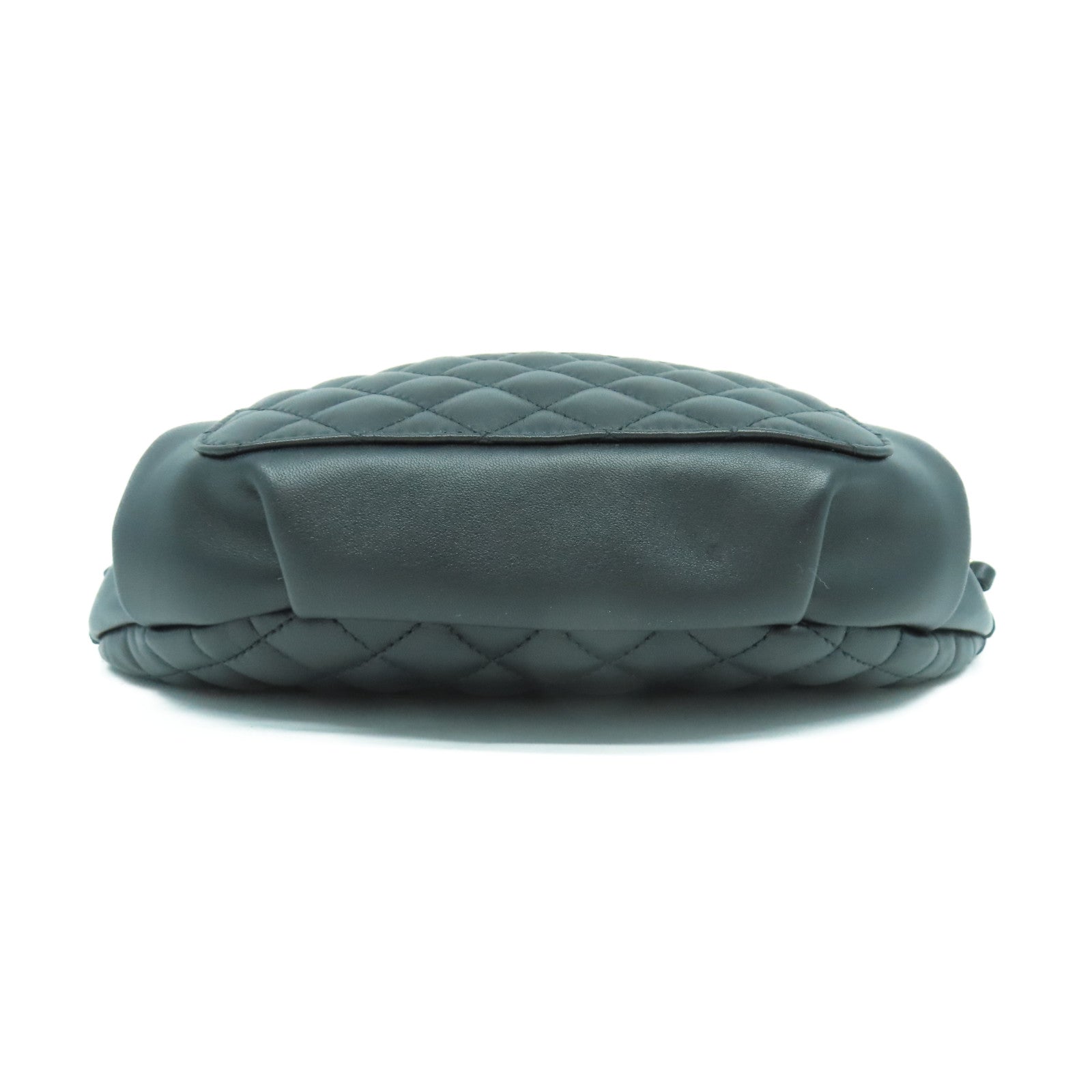 CHANEL 菱格羊皮皮革Waist Bag金扣腰包黑色