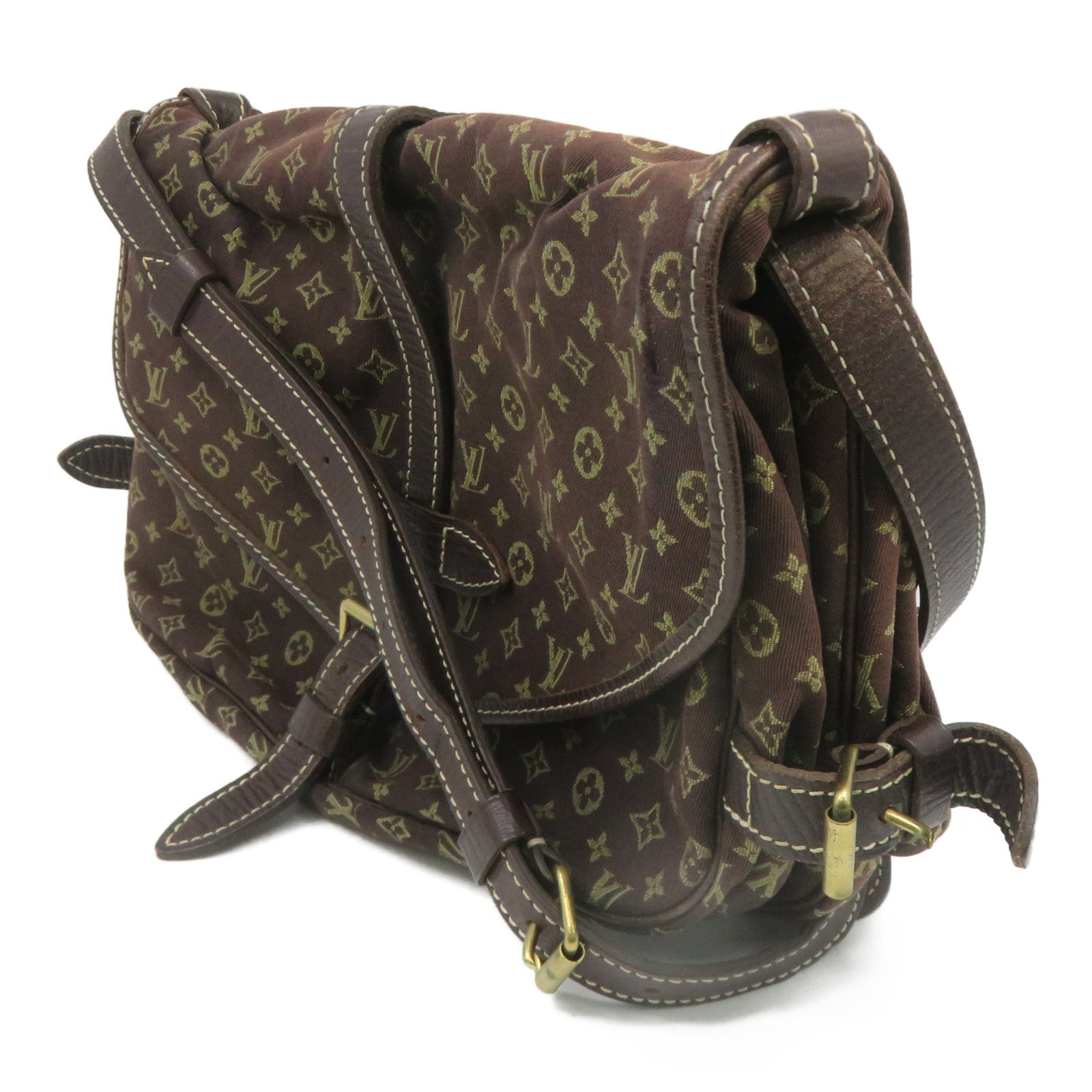 LOUIS VUITTON 【激減優惠】Monogram Mini Saumur 30金扣鏈帶肩背袋啡色