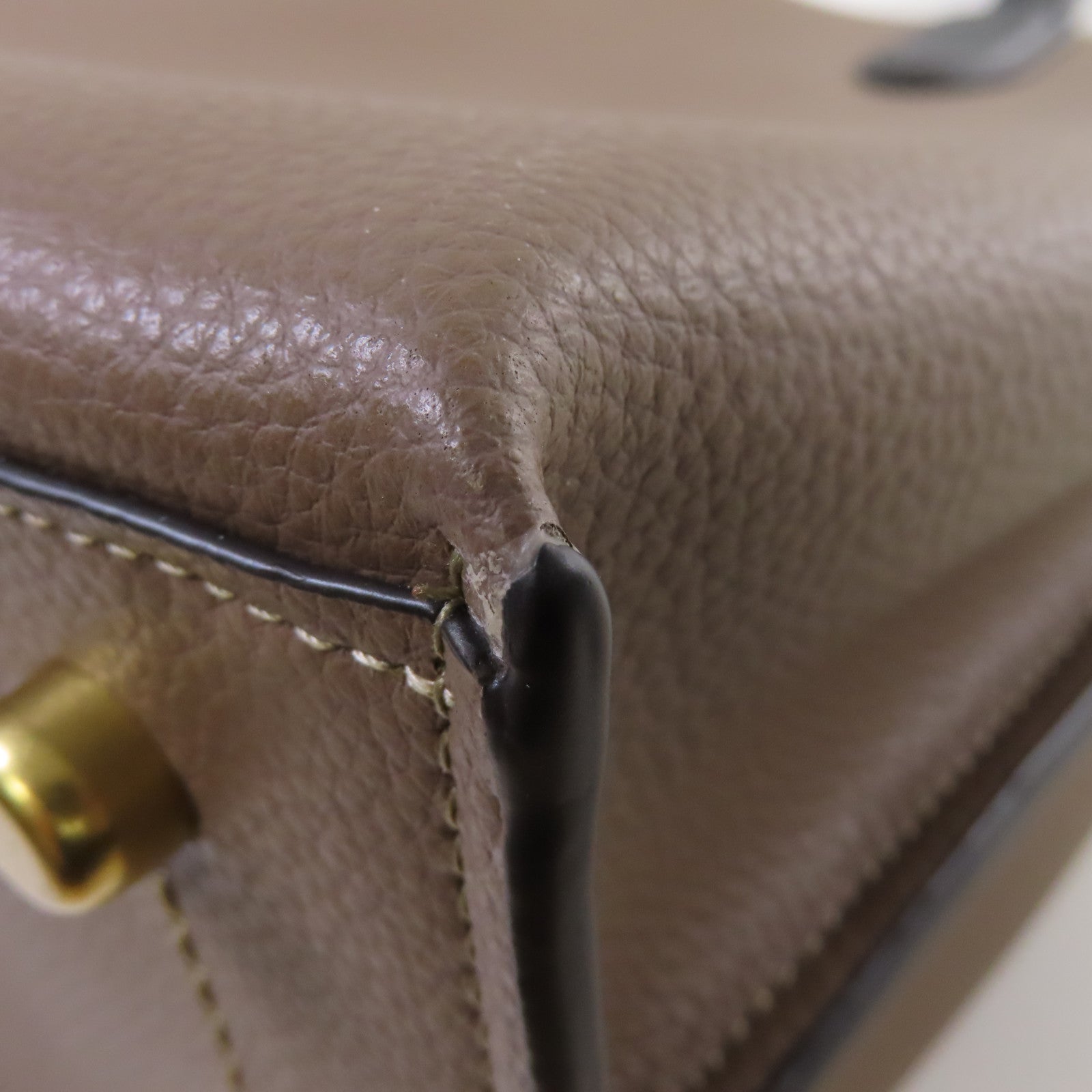 COACH 牛皮皮革Shoulder Bag金扣肩背袋啡色