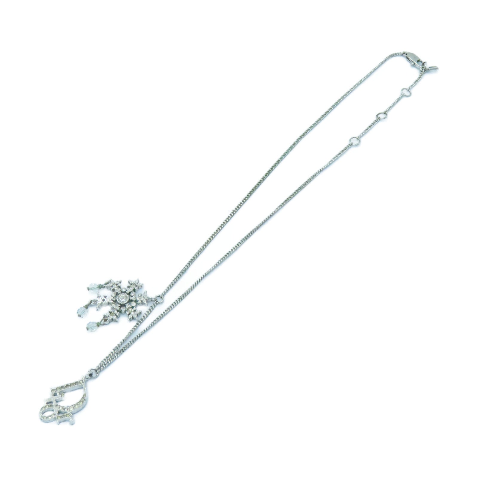 Dior 金屬Snow Necklace項鍊銀色