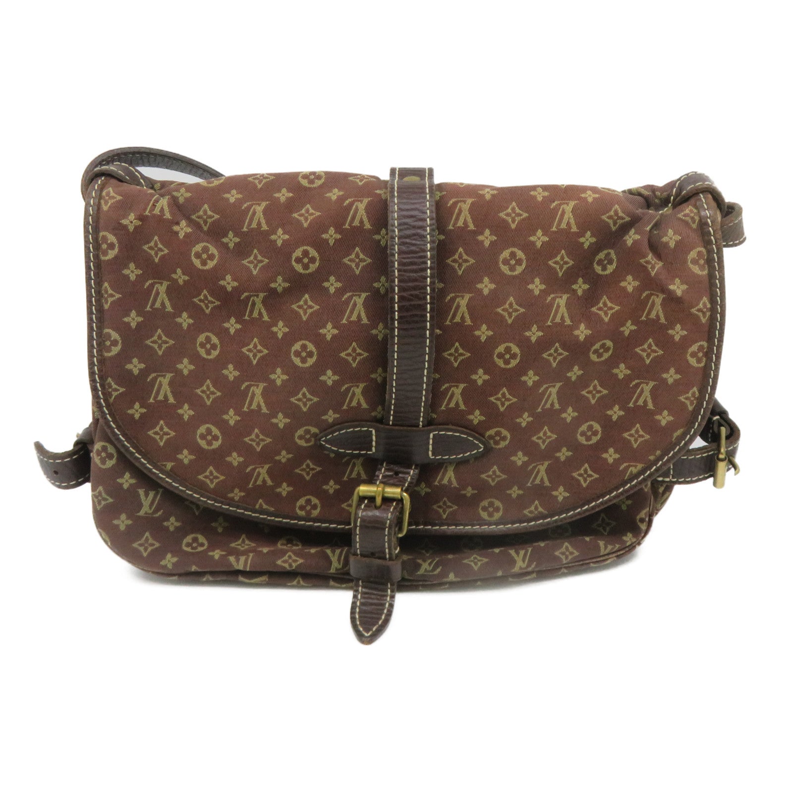 LOUIS VUITTON 【激減優惠】Monogram Mini Saumur 30金扣鏈帶肩背袋啡色