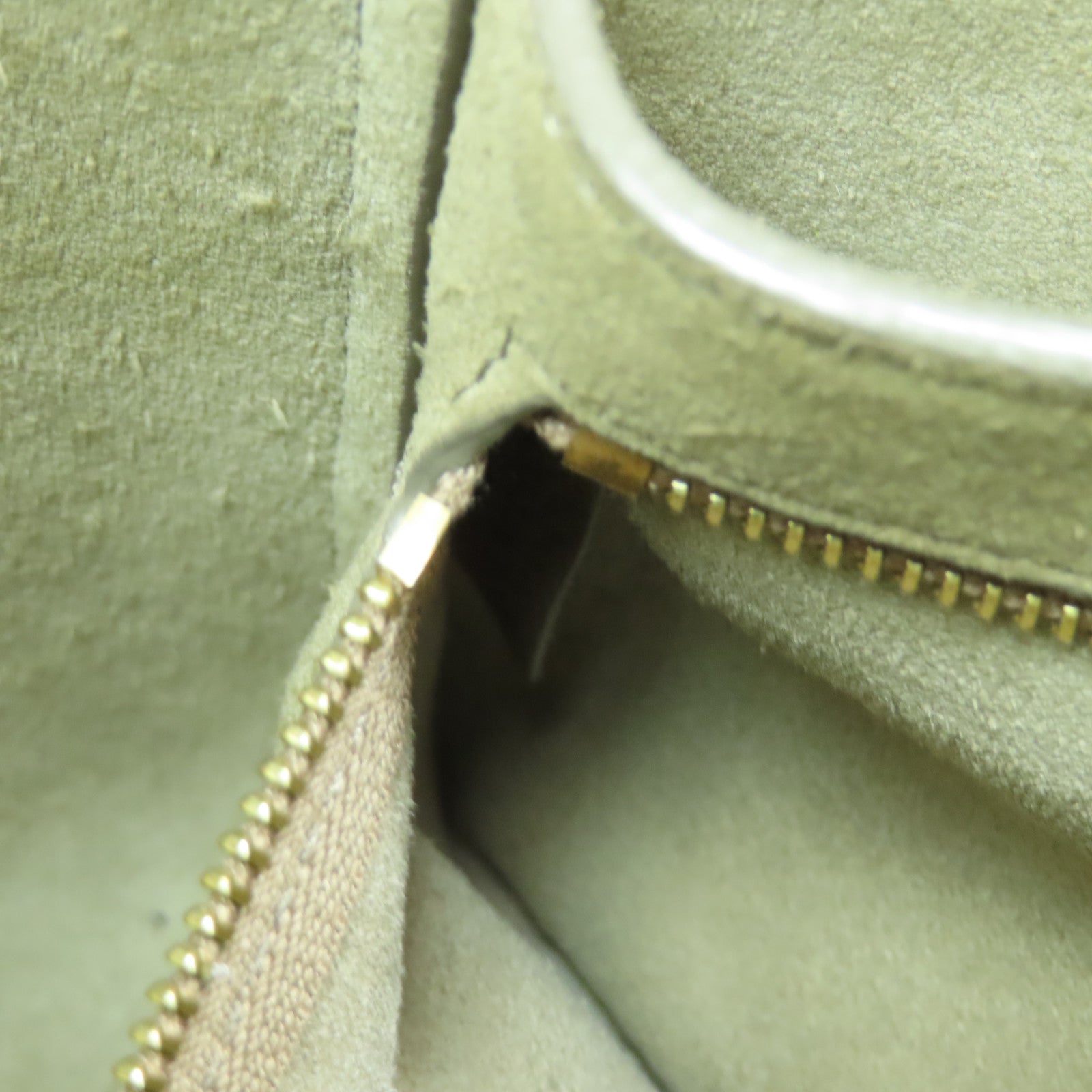 CELINE Cowhide Leather Small Sangle Bucket Gold Buckle Shoulder Bag Beige