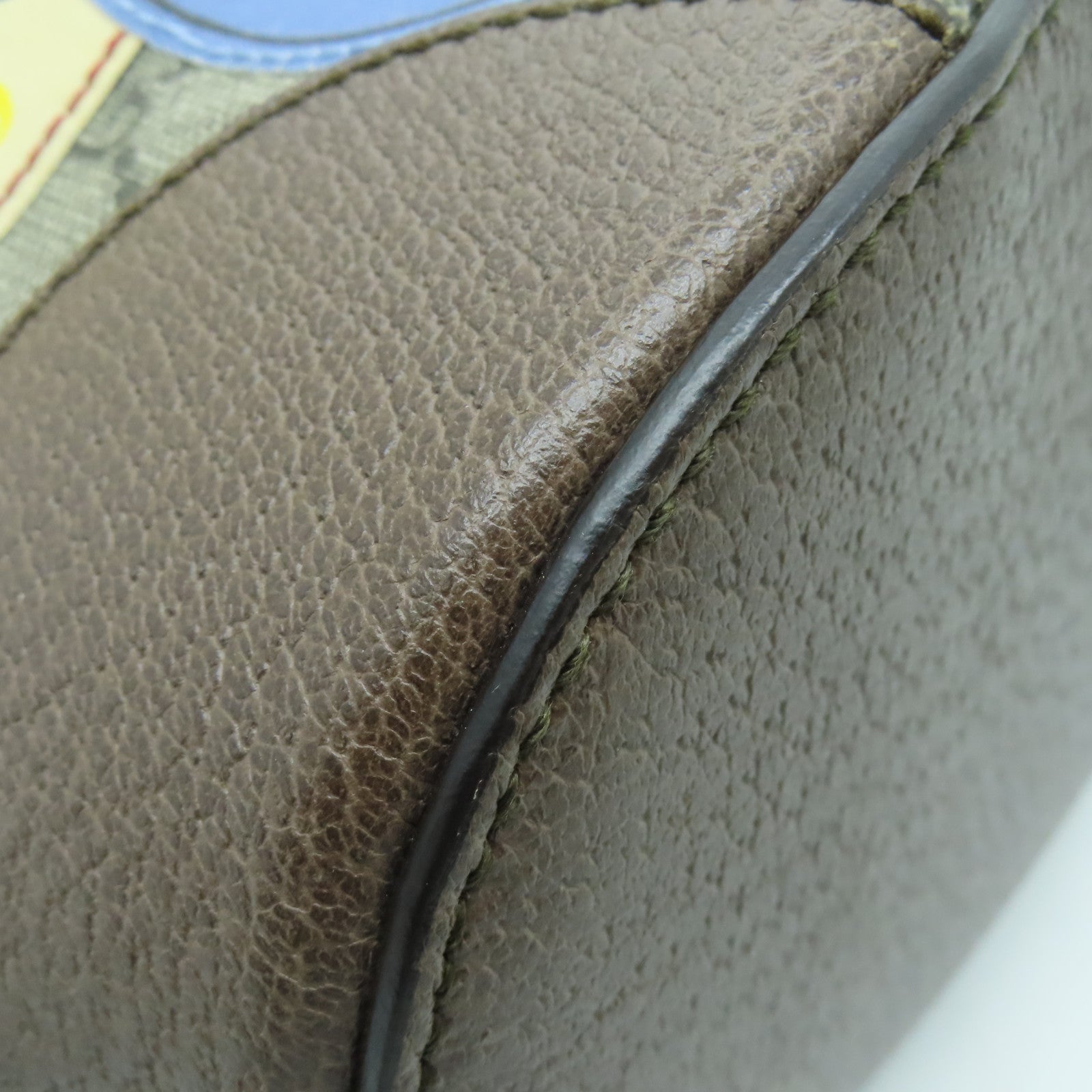 GUCCI Coated Canvas Backpack Gold Buckle Backpack Brown