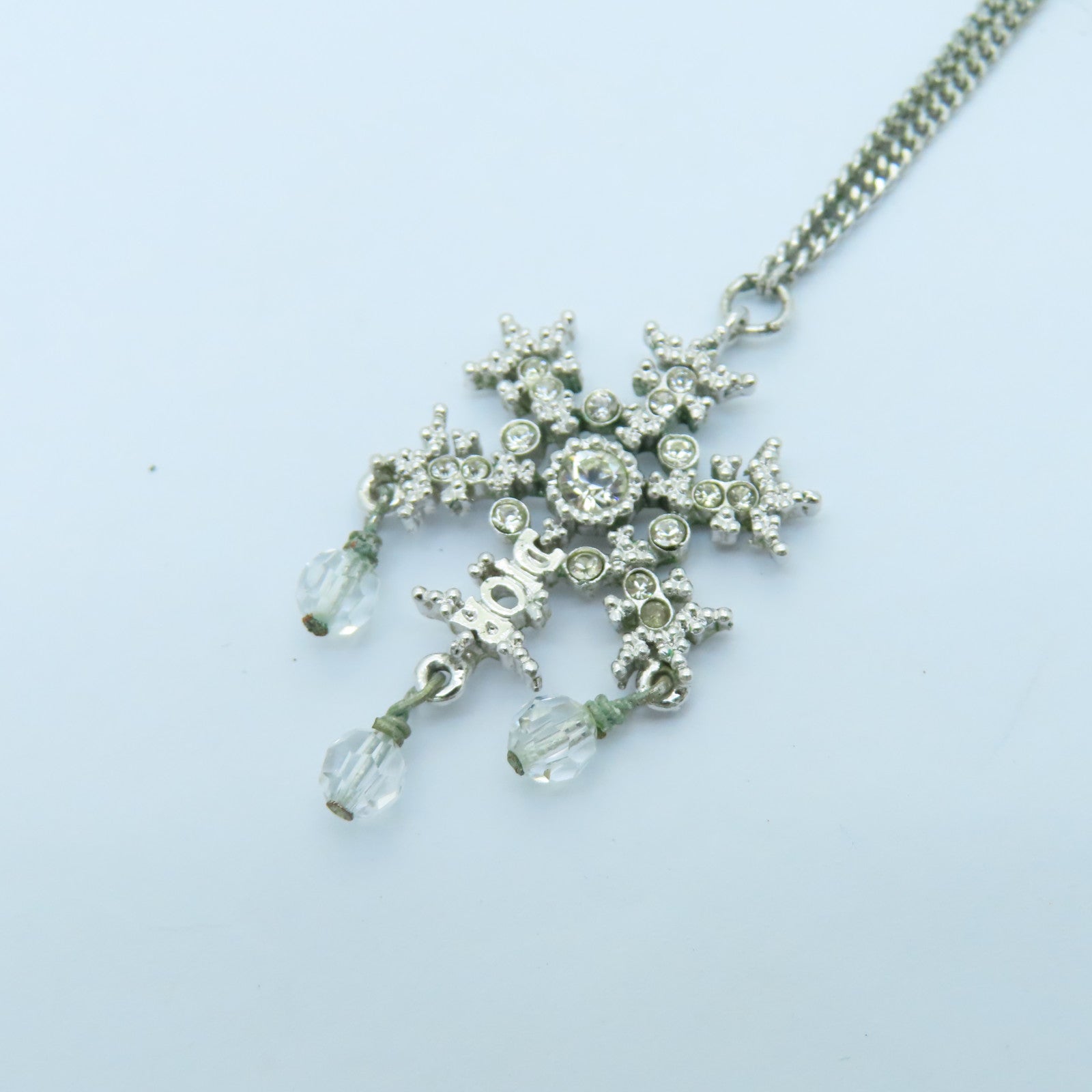 Dior 金屬Snow Necklace項鍊銀色