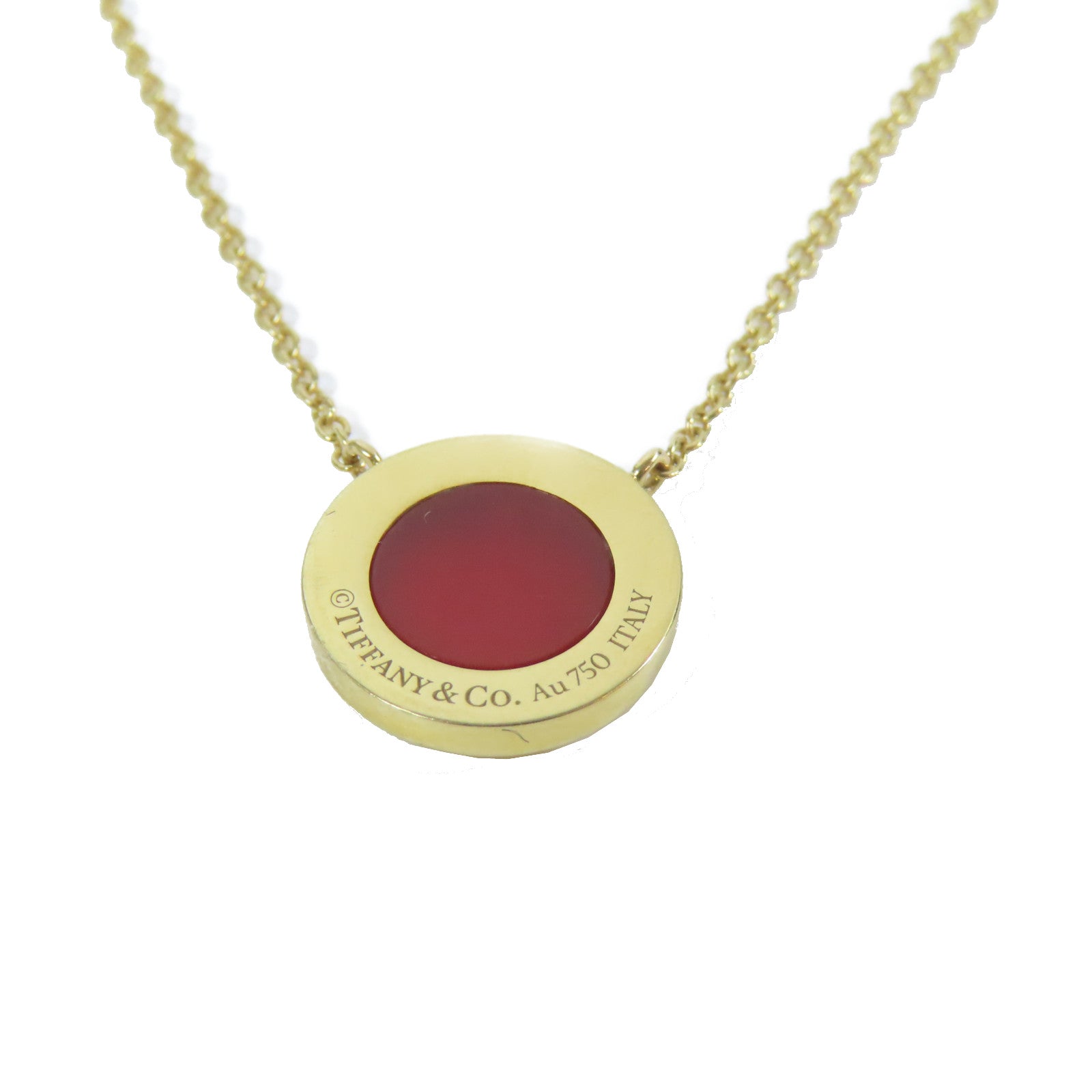 TIFFANY＆CO 18K黃金Necklace項鍊金色/紅色