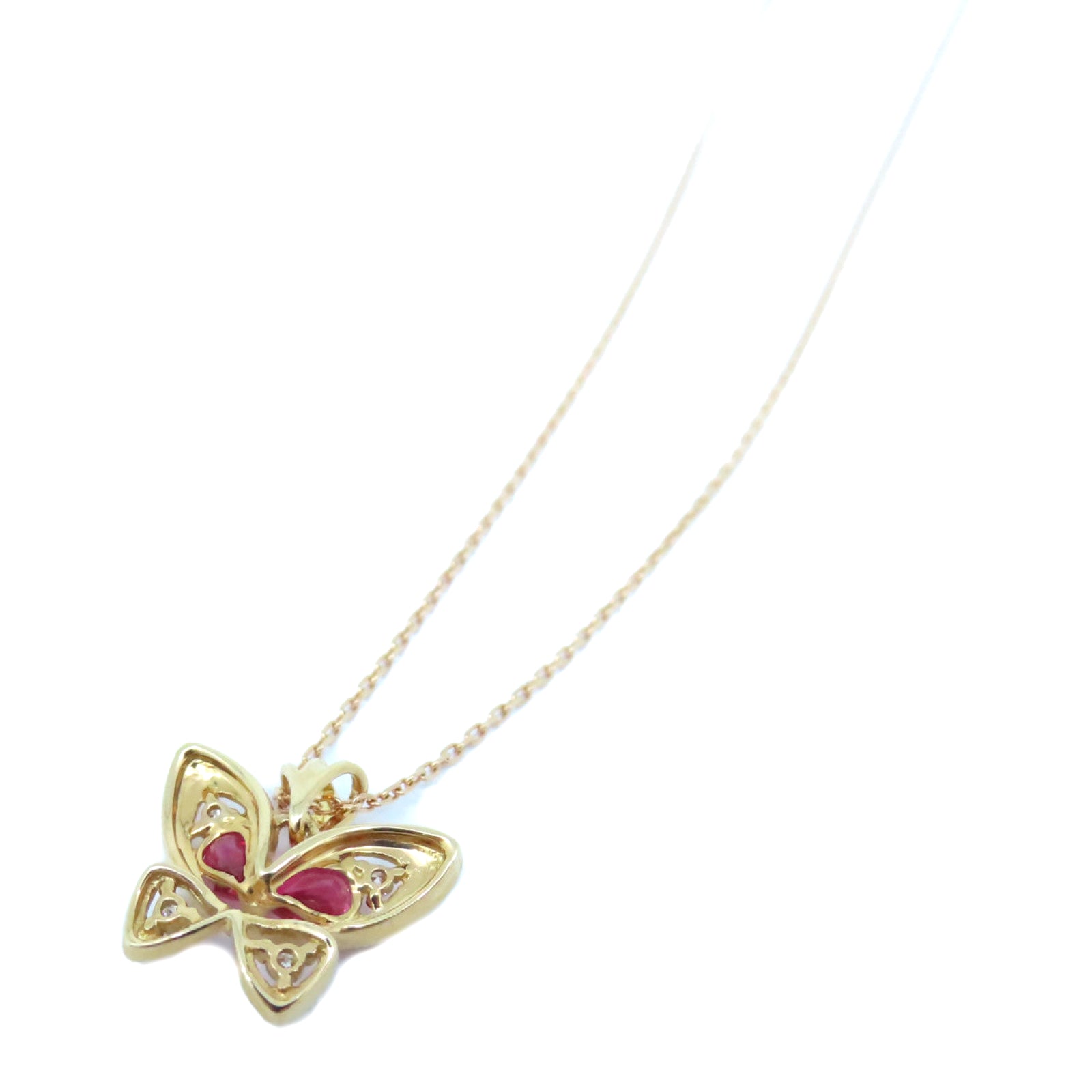 JEWELRY 【激減優惠】K18玫瑰金Ruby Necklace 0.37ct紅寶石/0.05ct鑽石項鍊