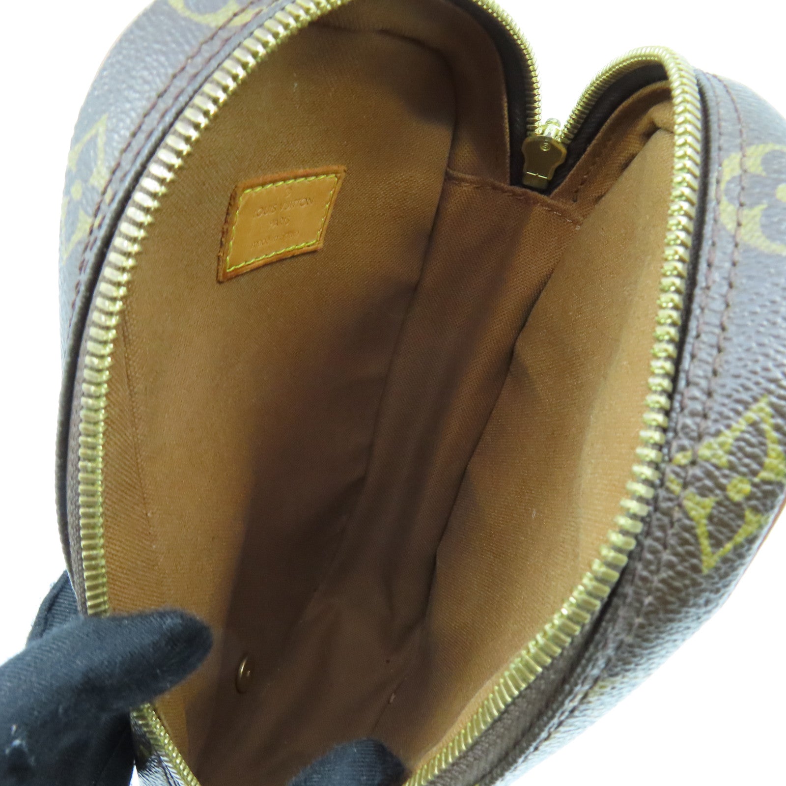 LOUIS VUITTON Monogram Pochette Gange金扣肩背袋啡色