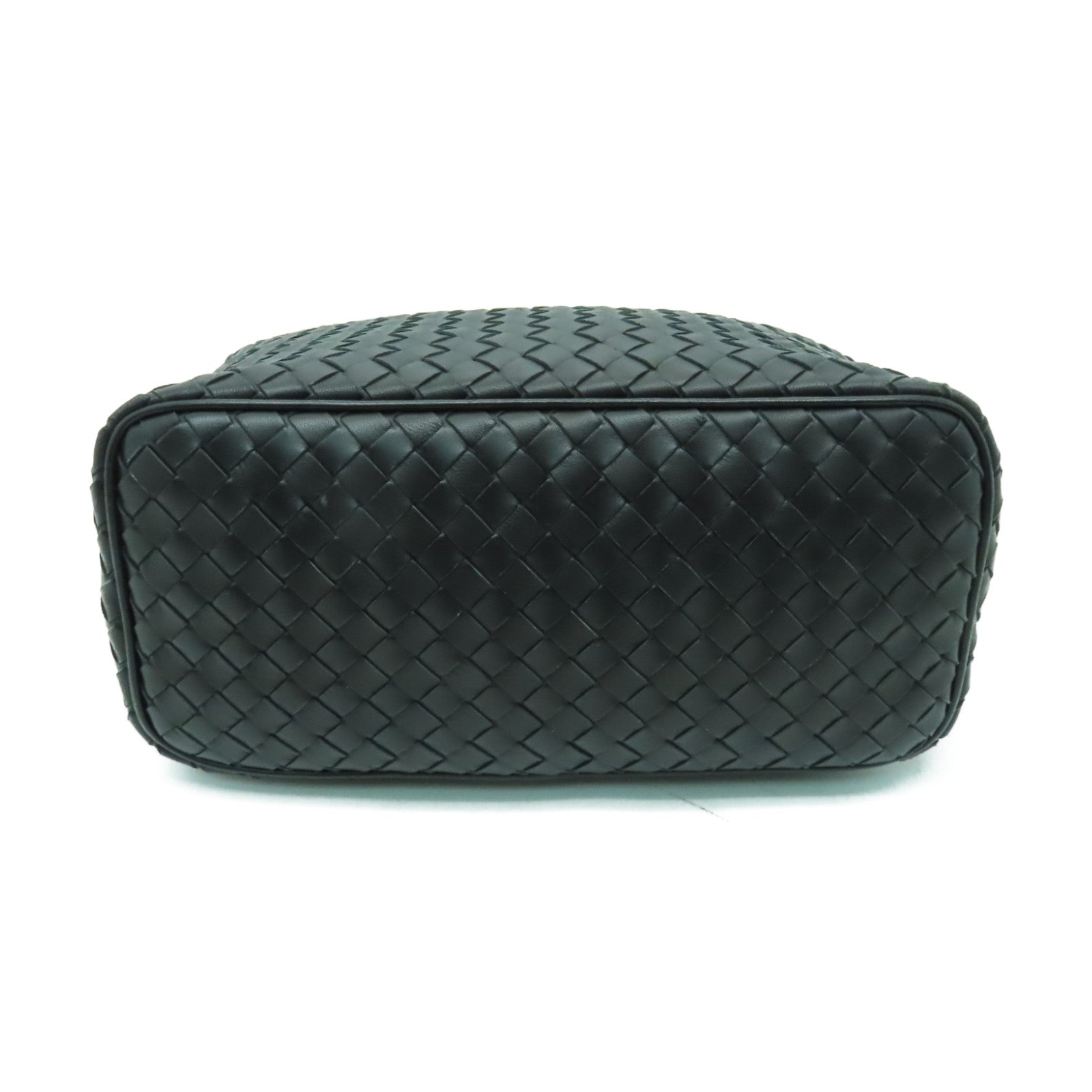BOTTEGA VENETA 牛皮皮革Shoulder Bag黑扣手挽袋黑色