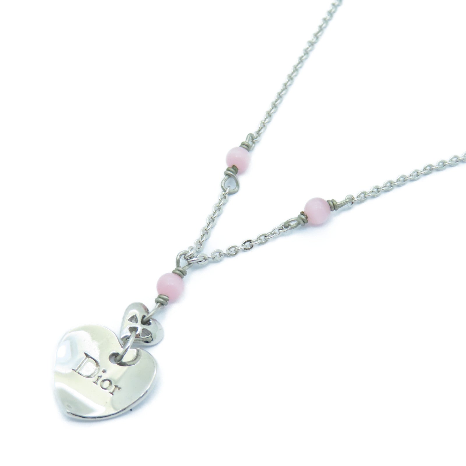 Dior 金屬Heart Necklace項鍊銀色