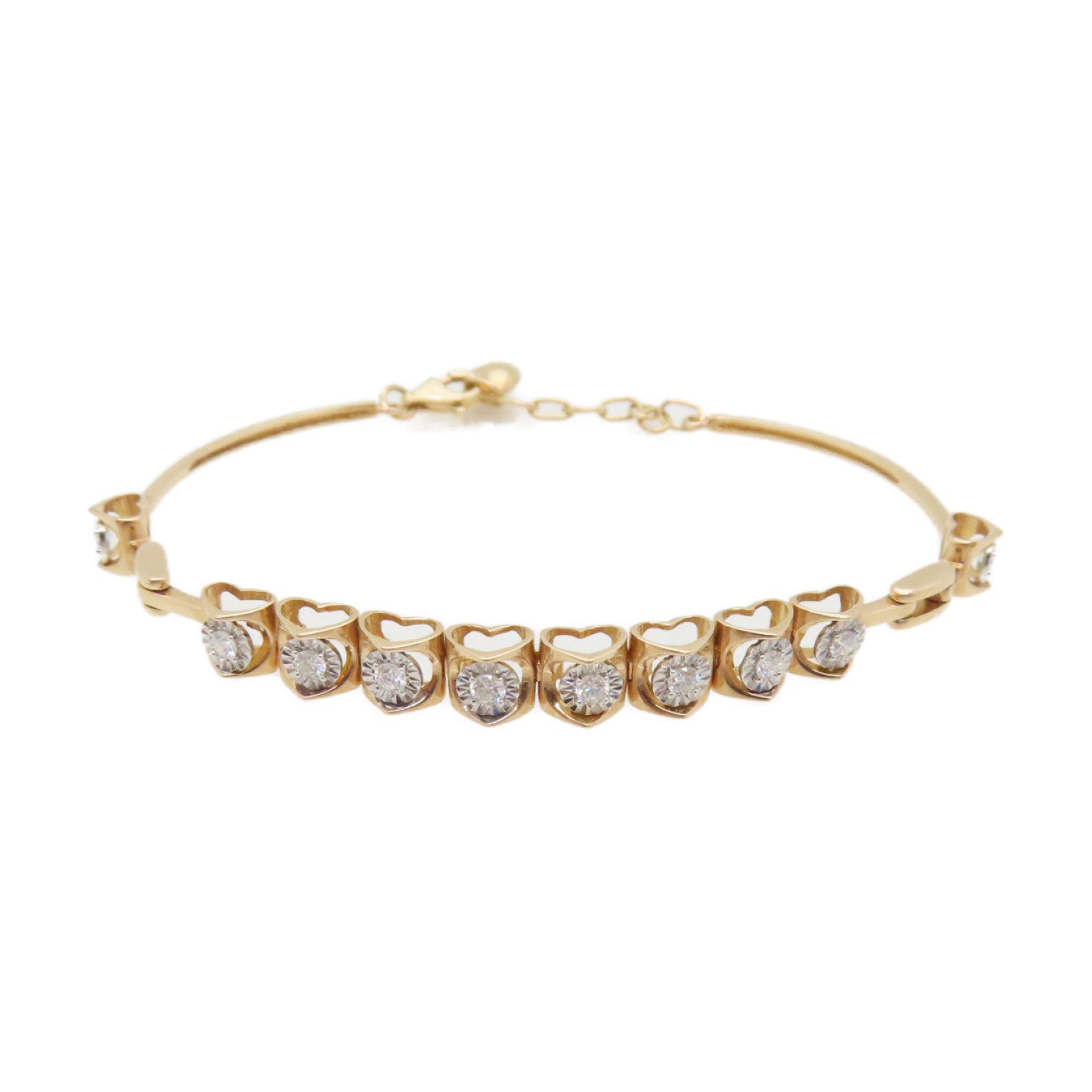 JEWELRY 18K Rose Gold Diamond Bracelet 0.303ct Diamond Bracelet