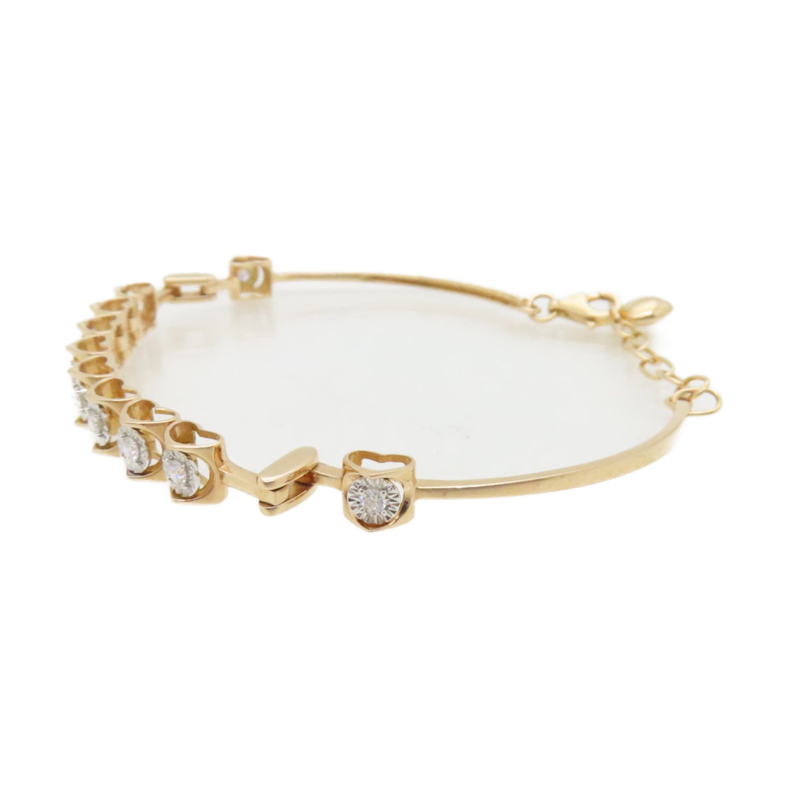 JEWELRY 18K Rose Gold Diamond Bracelet 0.303ct Diamond Bracelet