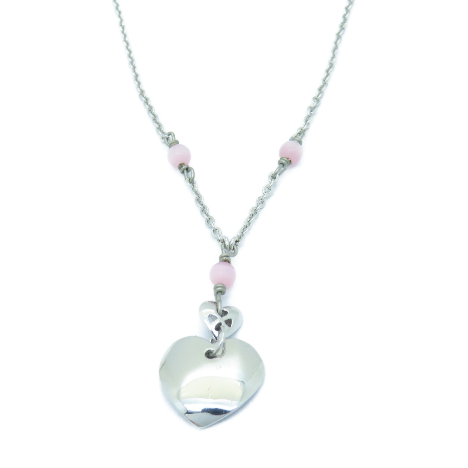 Dior 金屬Heart Necklace項鍊銀色