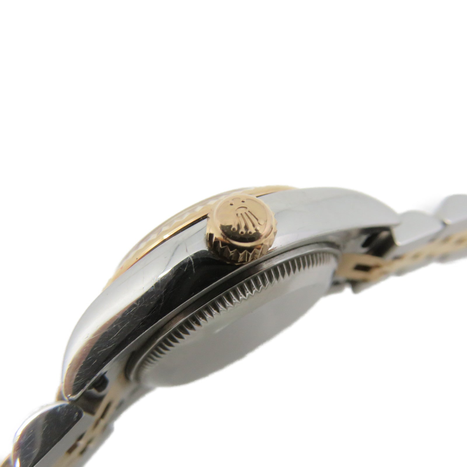 ROLEX Datejust 26mmWatch Stainless Steel/K18 Rose Gold Automatic Movement Watch Black