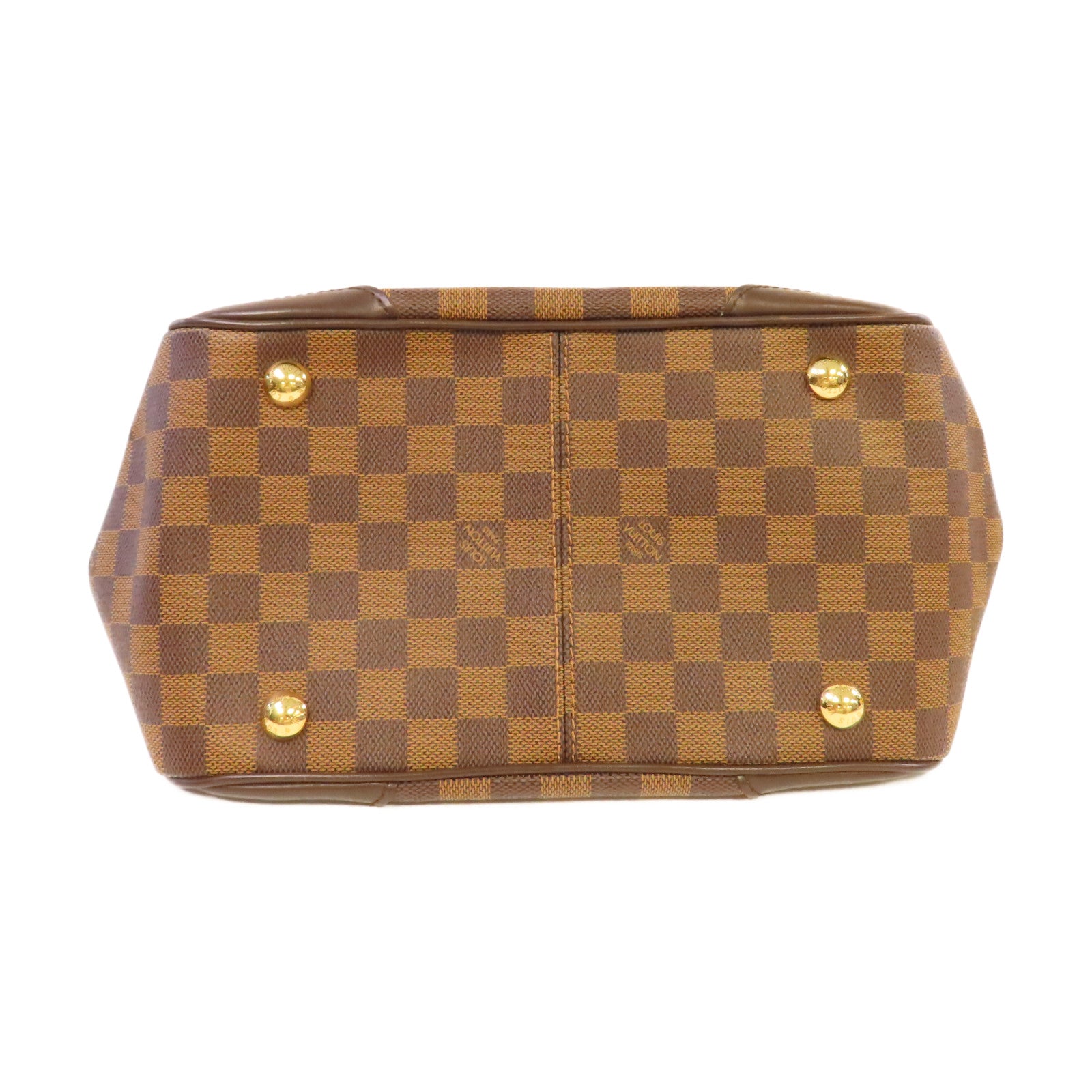 LOUIS VUITTON Damier Verona PM Hand Bag金扣手挽袋啡色