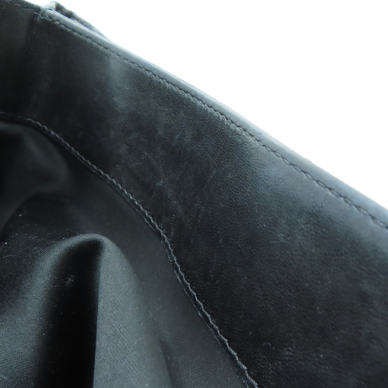 CHANEL 漆皮皮革Chain Shoulder Bag銀扣鏈帶肩背袋黑色