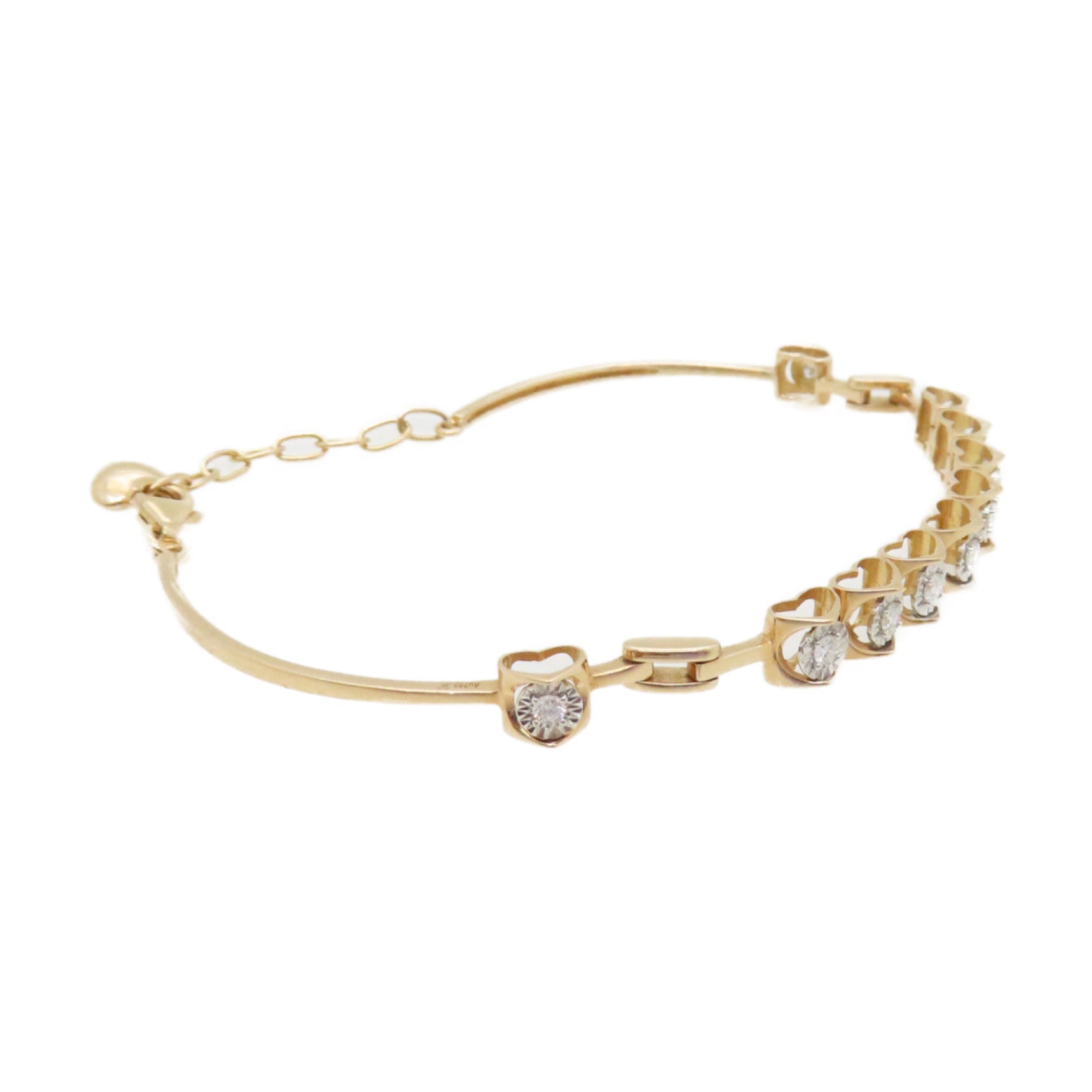 JEWELRY 18K Rose Gold Diamond Bracelet 0.303ct Diamond Bracelet