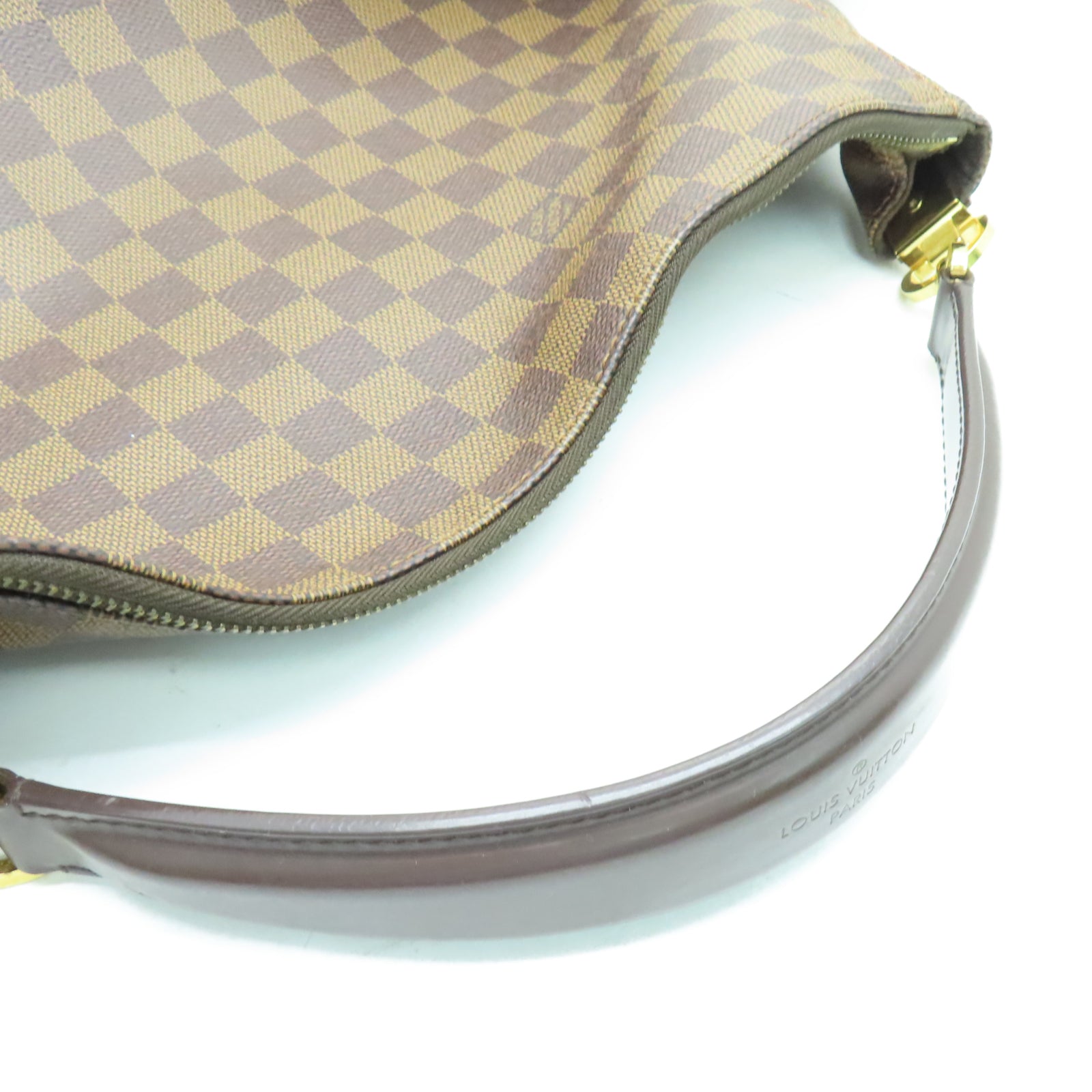 LOUIS VUITTON Damier Portobello金扣肩背袋棕色
