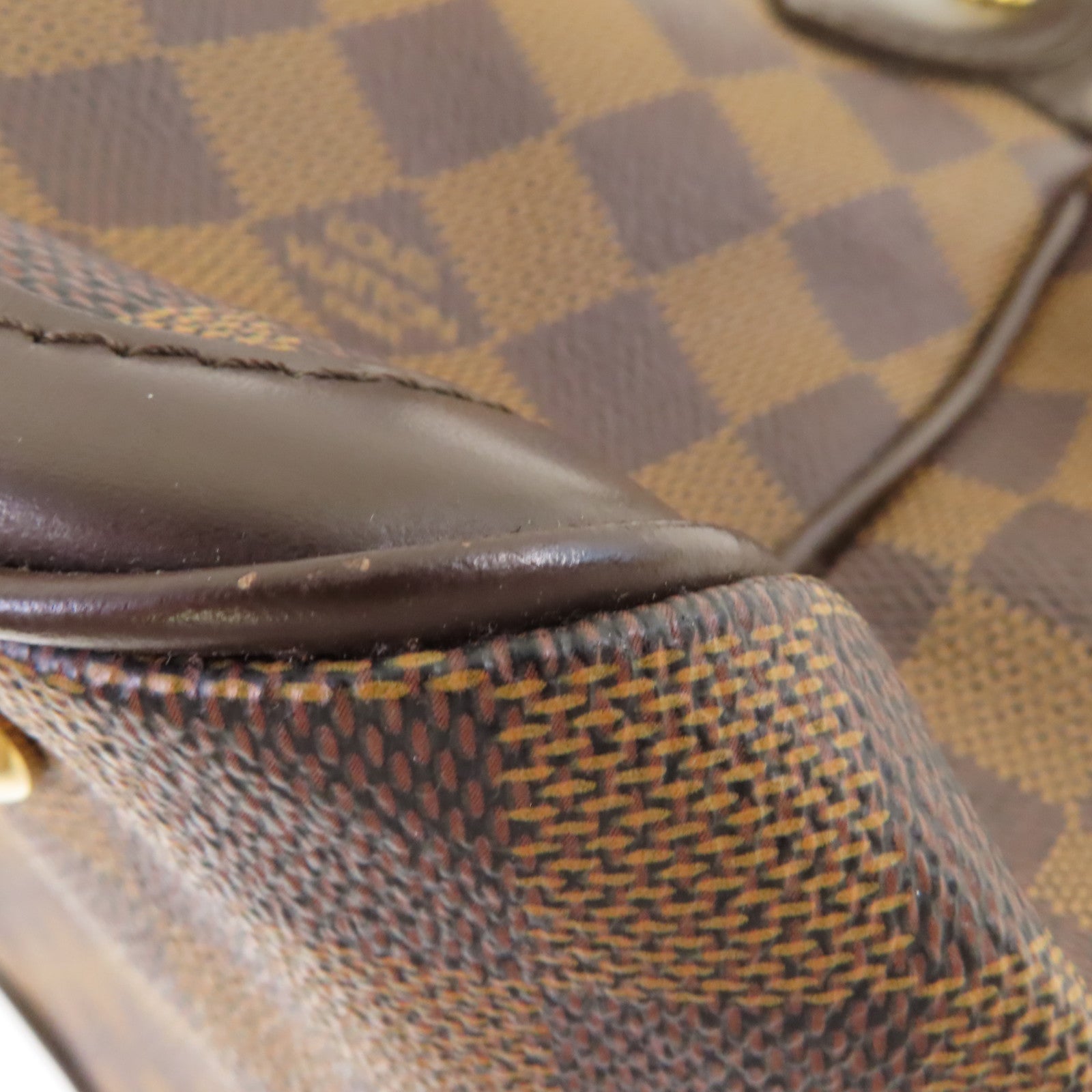 LOUIS VUITTON Damier Verona PM Hand Bag金扣手挽袋啡色