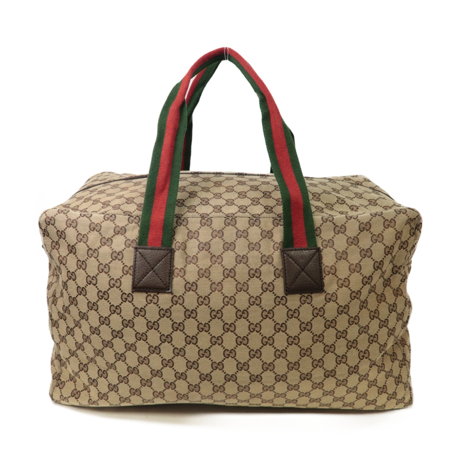 GUCCI 帆布Boston Bag波士顿包棕色