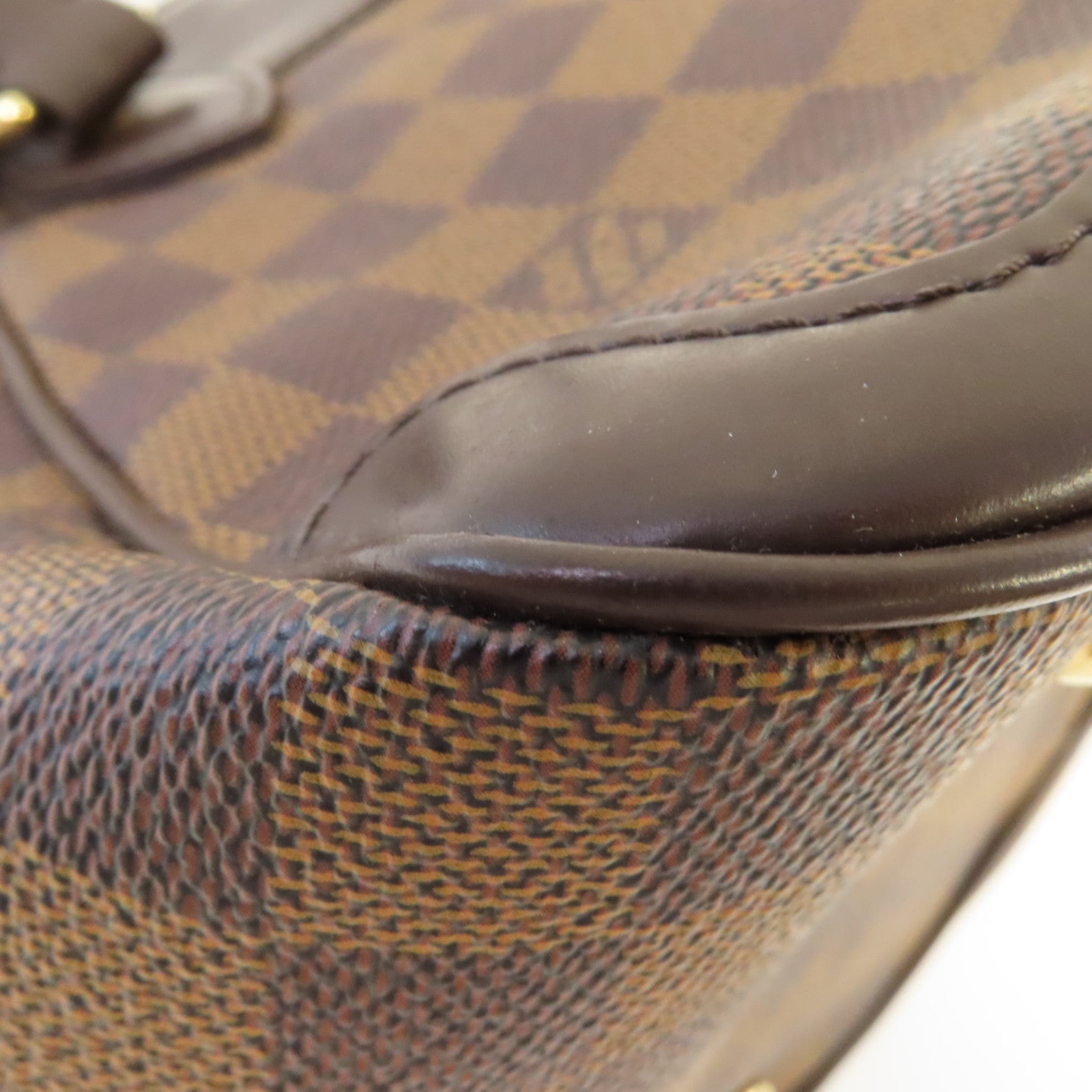 LOUIS VUITTON Damier Verona PM Hand Bag金扣手挽袋啡色