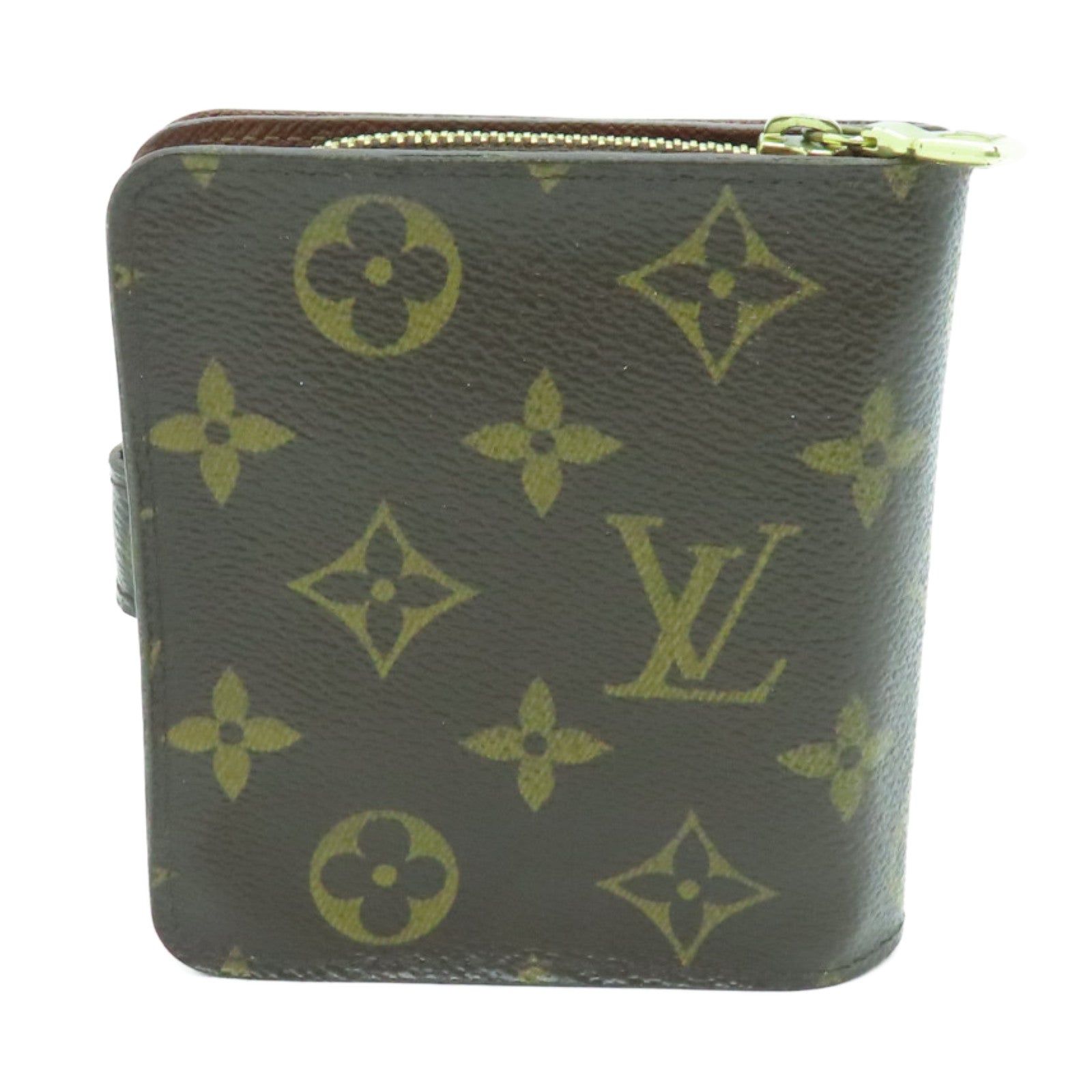 LOUIS VUITTON Monogram Wallet Gold Buckle Wallet Brown