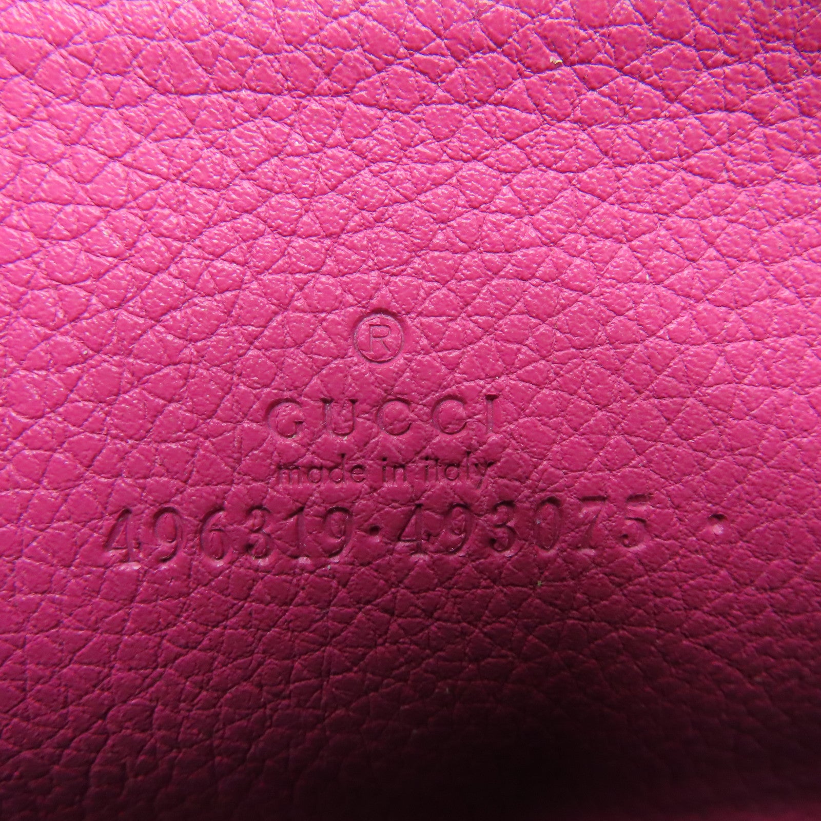 GUCCI 牛皮皮革Small Wallet金扣錢包粉紅色