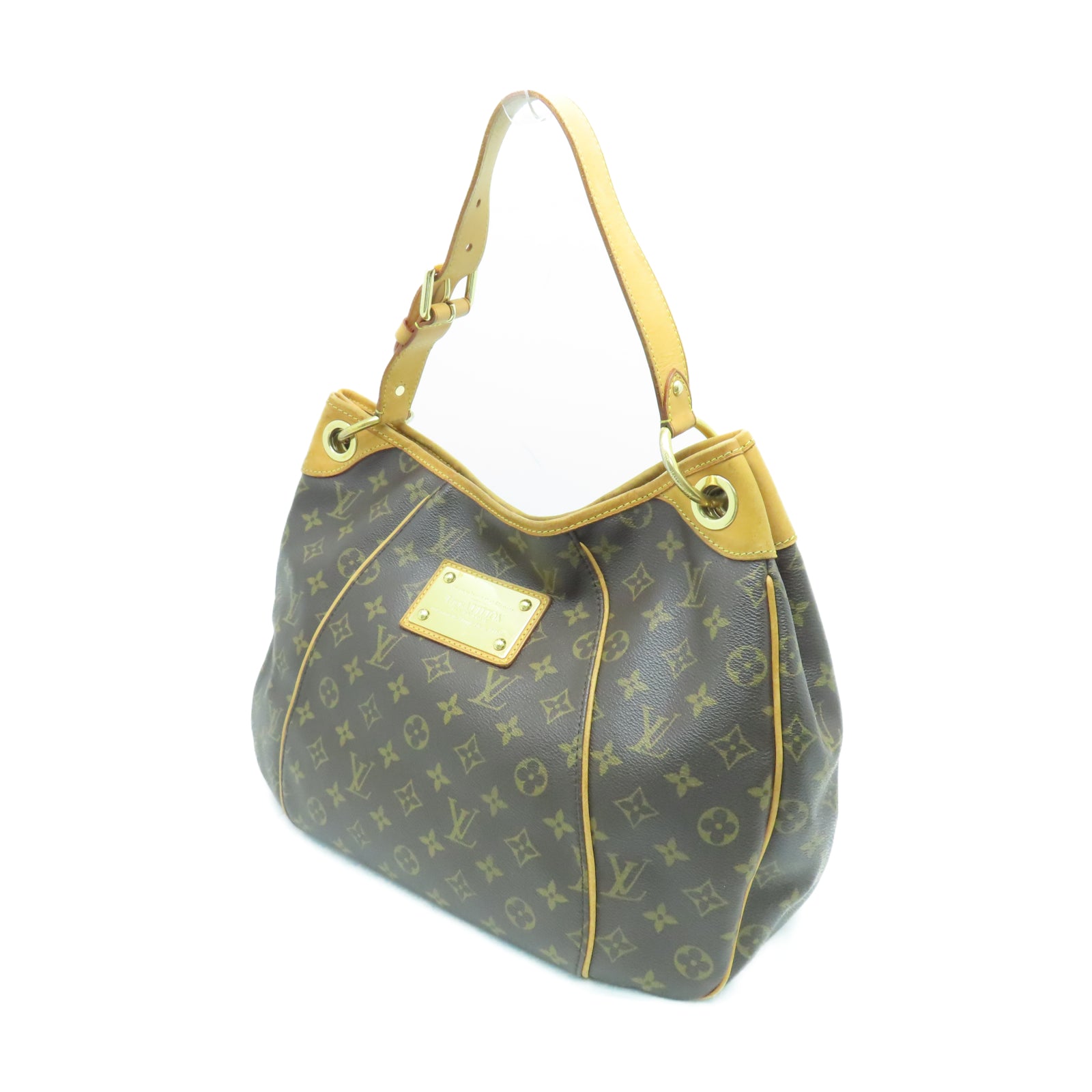 LOUIS VUITTON Monogram Galliera PM金扣肩背袋棕色